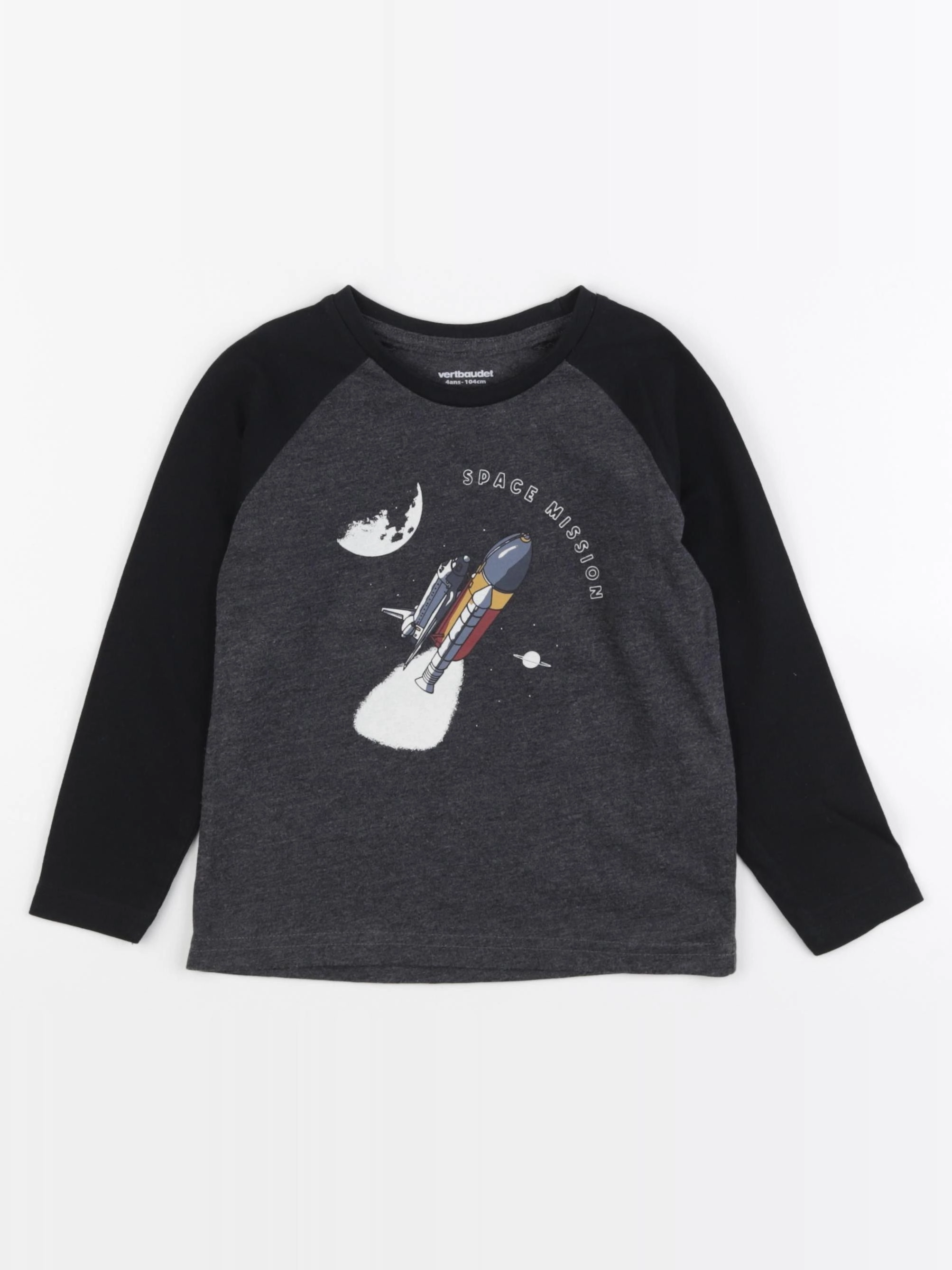 Vertbaudet - tee-shirt gris - 4 ans