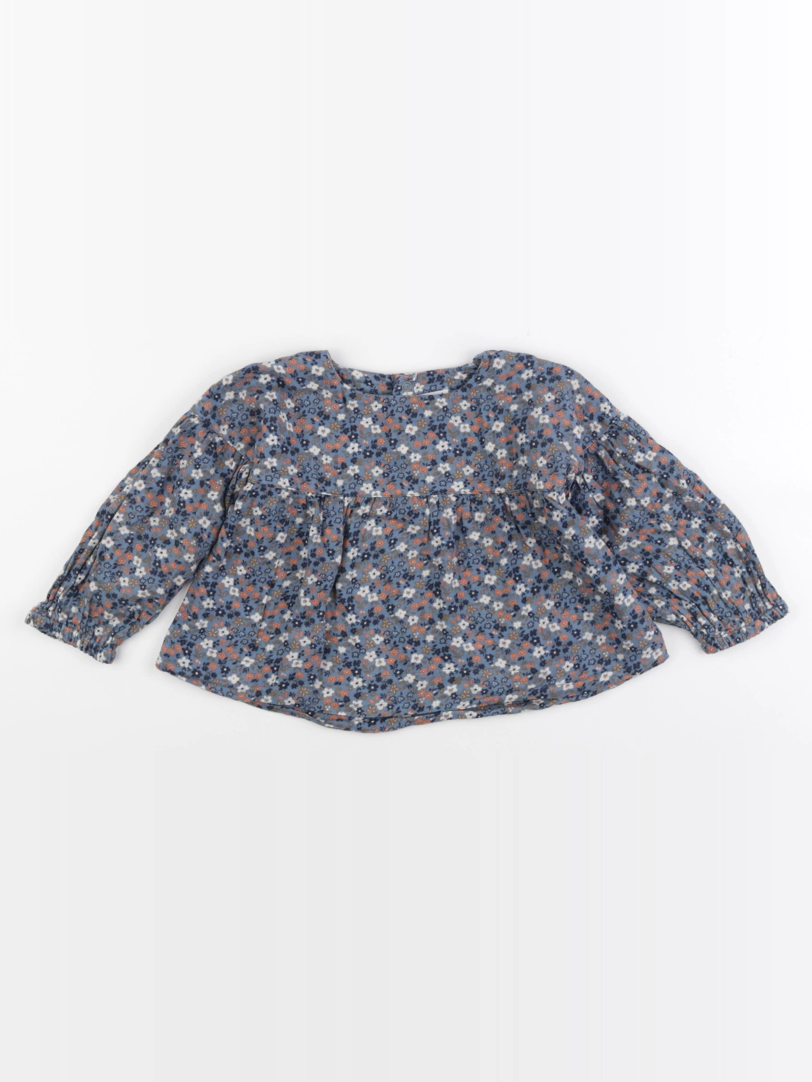 Petit Bateau - blouse bleu - 3 ans