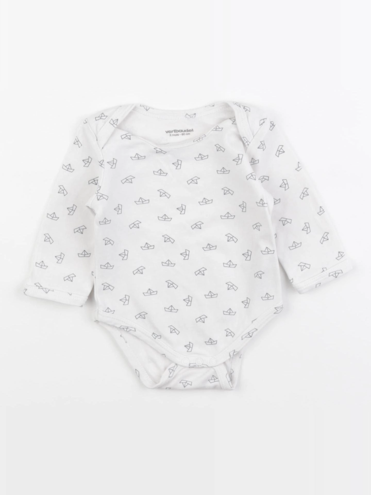 Vertbaudet - body blanc - 3 mois