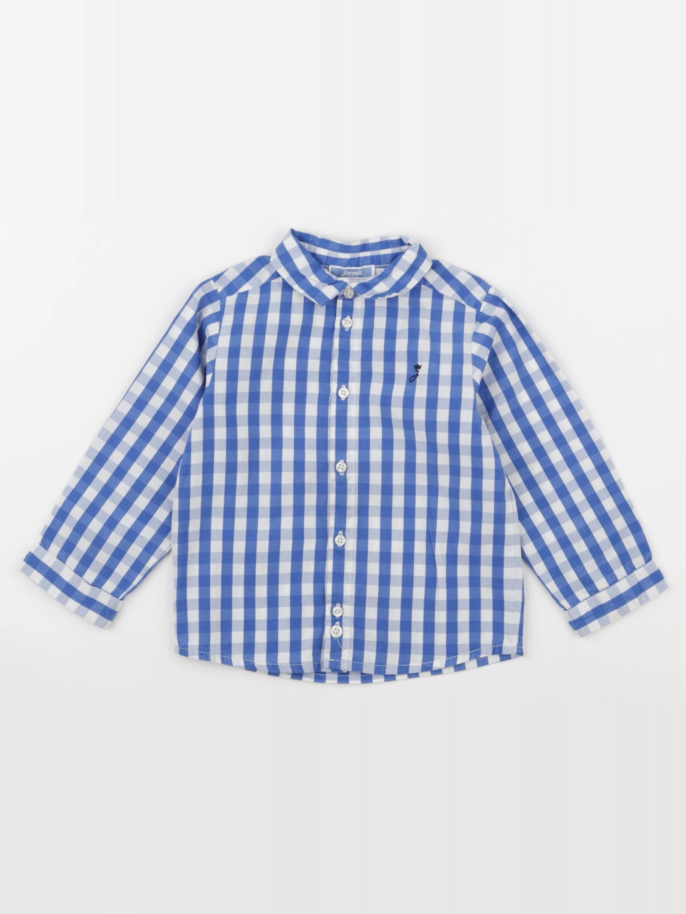 Jacadi - chemise bleu, blanc - 24 mois