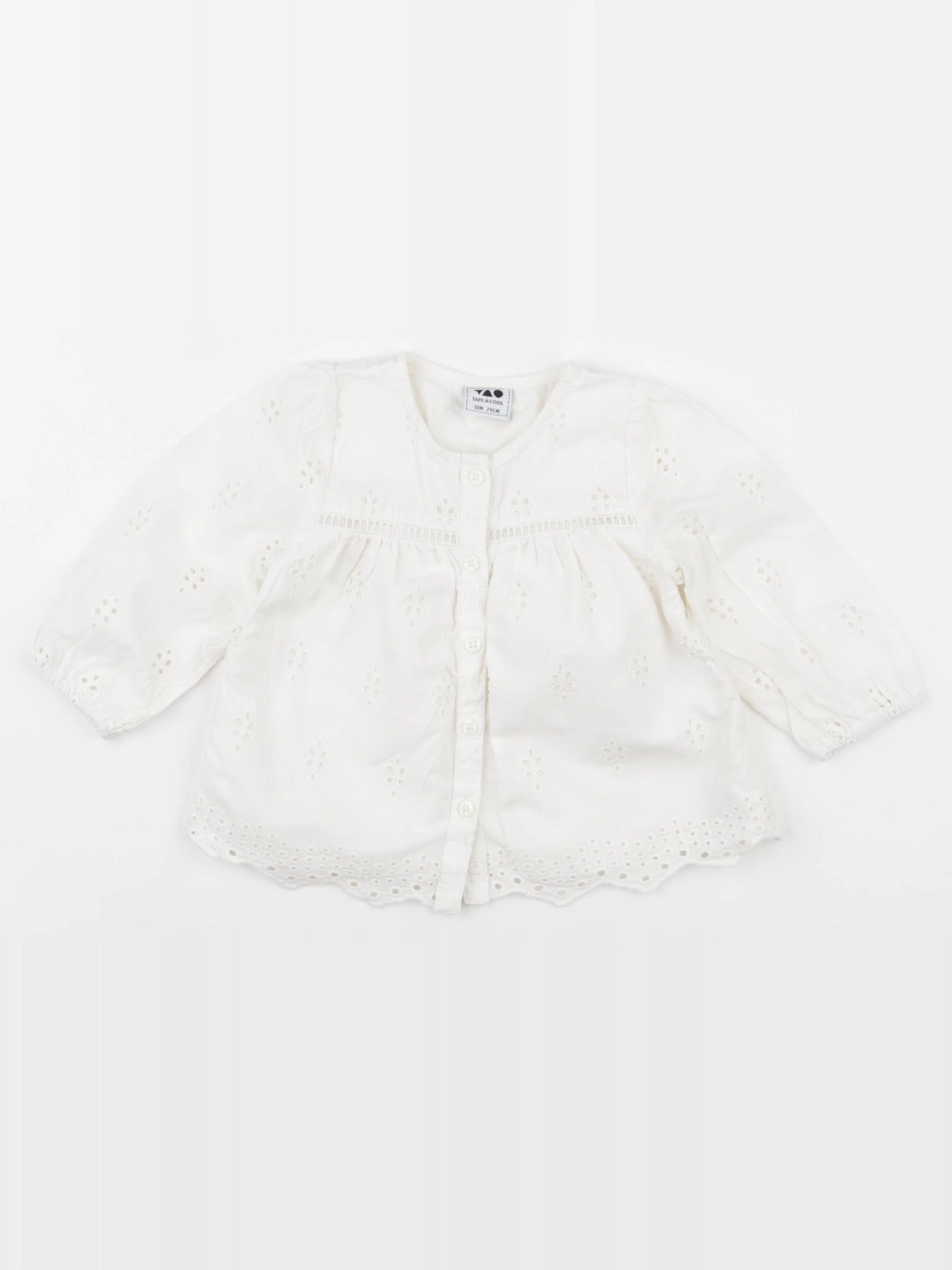 Tape à l'oeil - blouse blanc - 12 mois