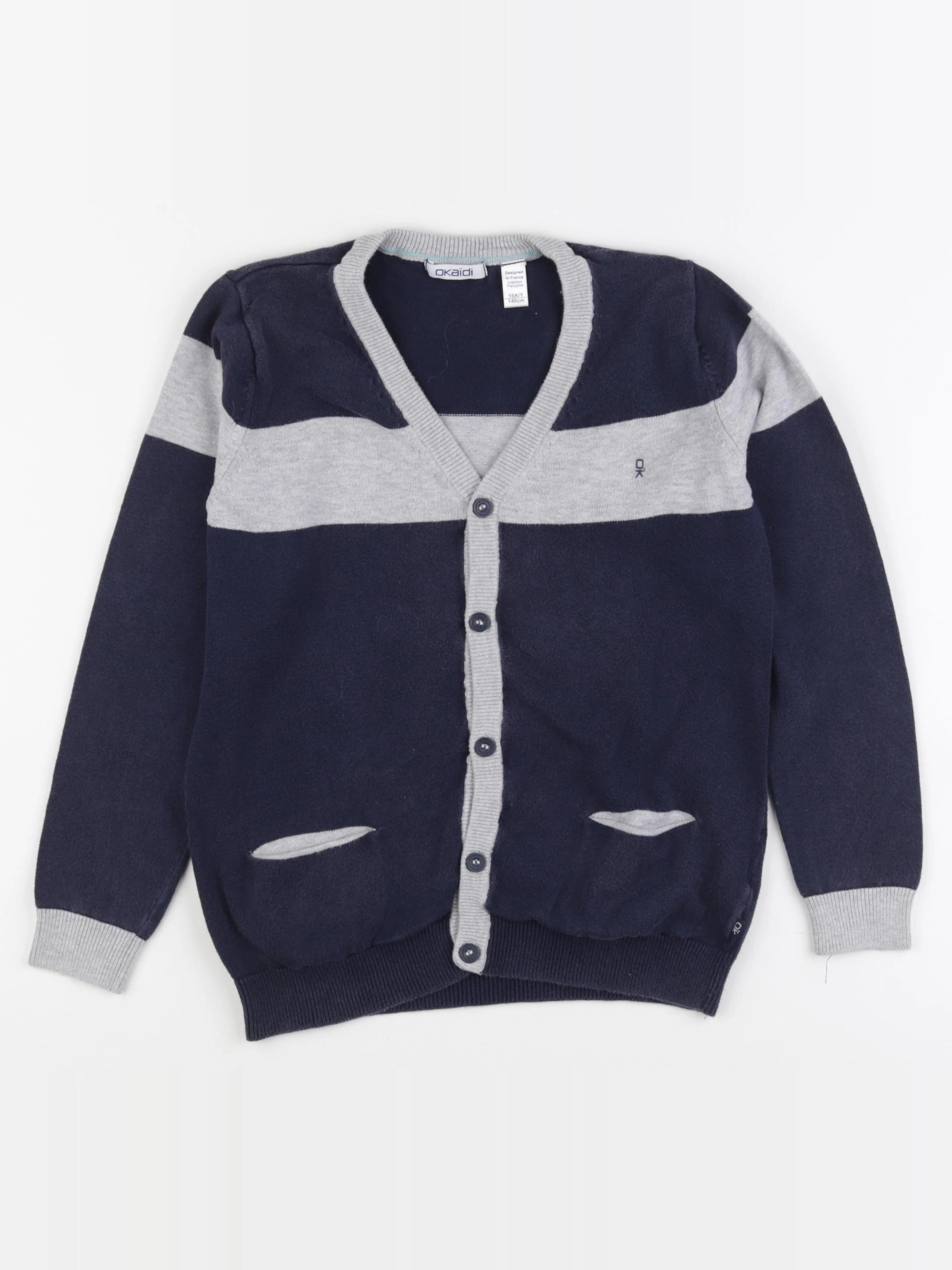 Okaidi - gilet bleu - 10 ans