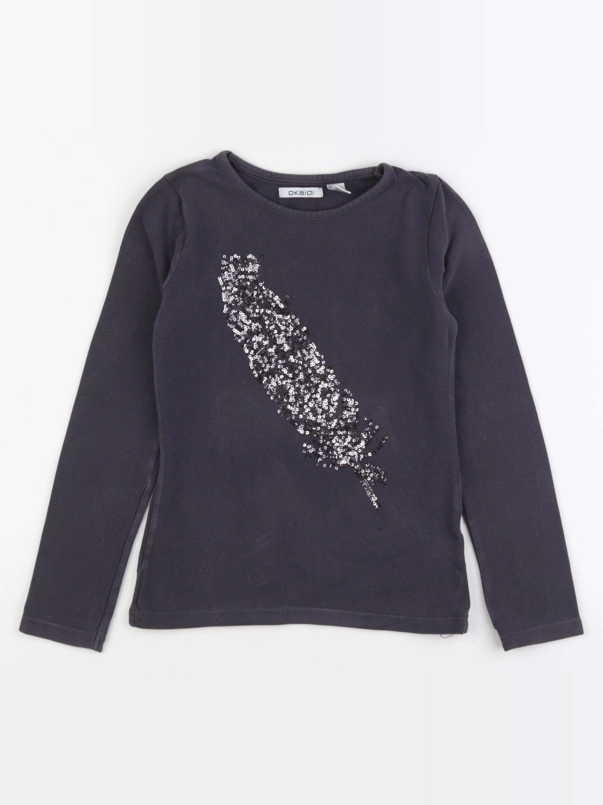 Okaidi - tee-shirt gris - 8 ans