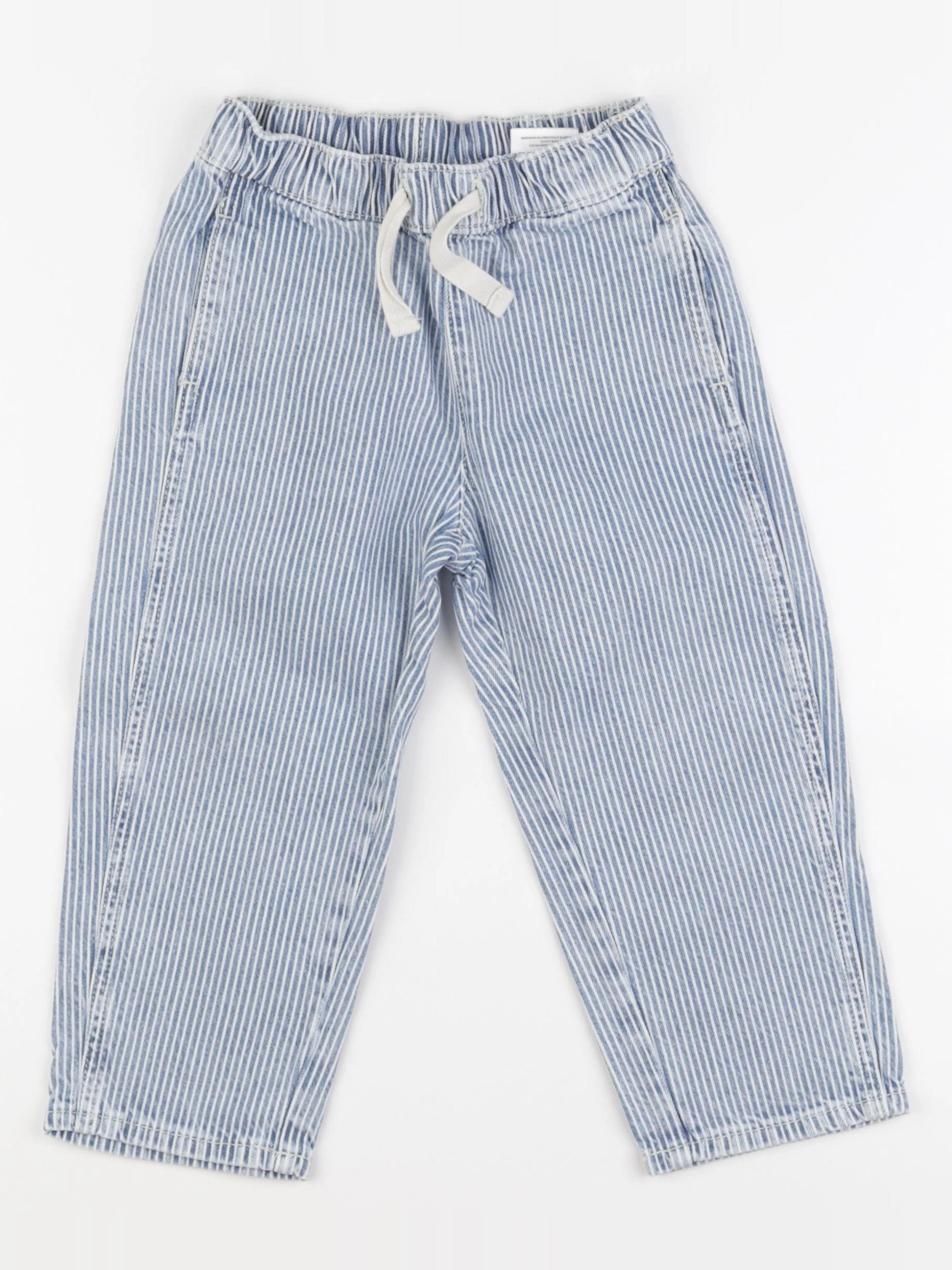H&M - pantalon bleu - 2/3 ans