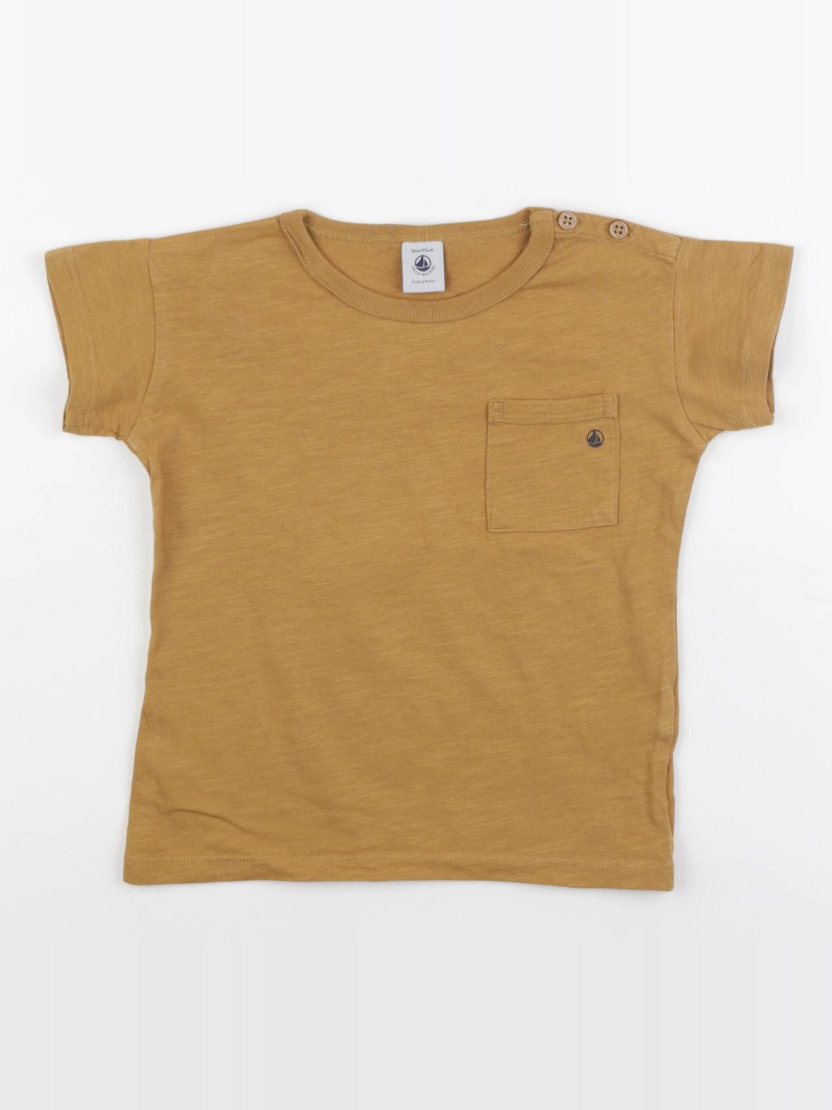Petit Bateau - tee-shirt jaune - 36 mois