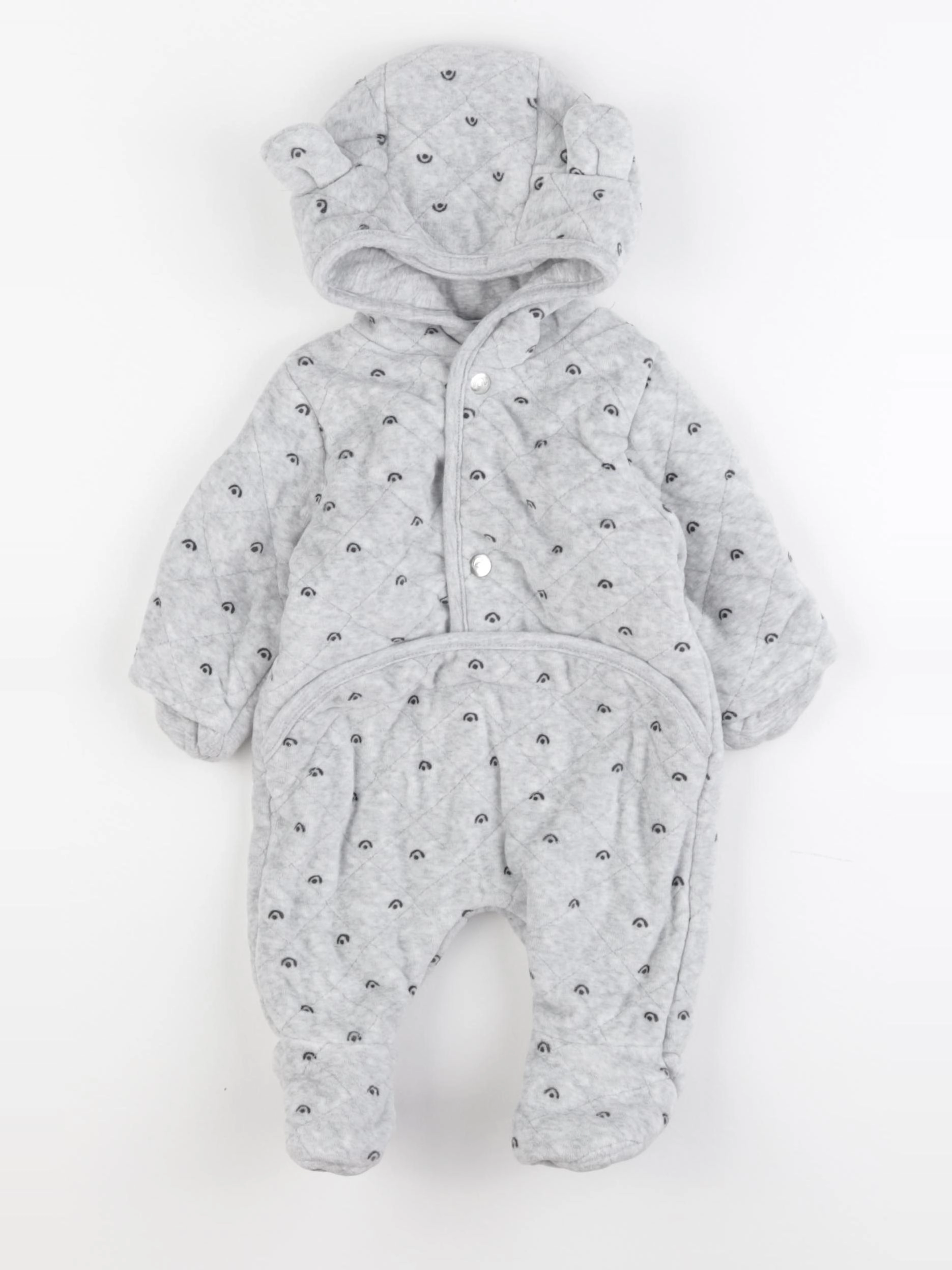 La Redoute - sur-pyjama gris - 1 mois