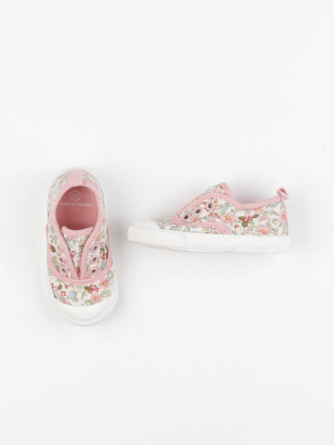 Vertbaudet - tennis élastiqué rose - pointure 22