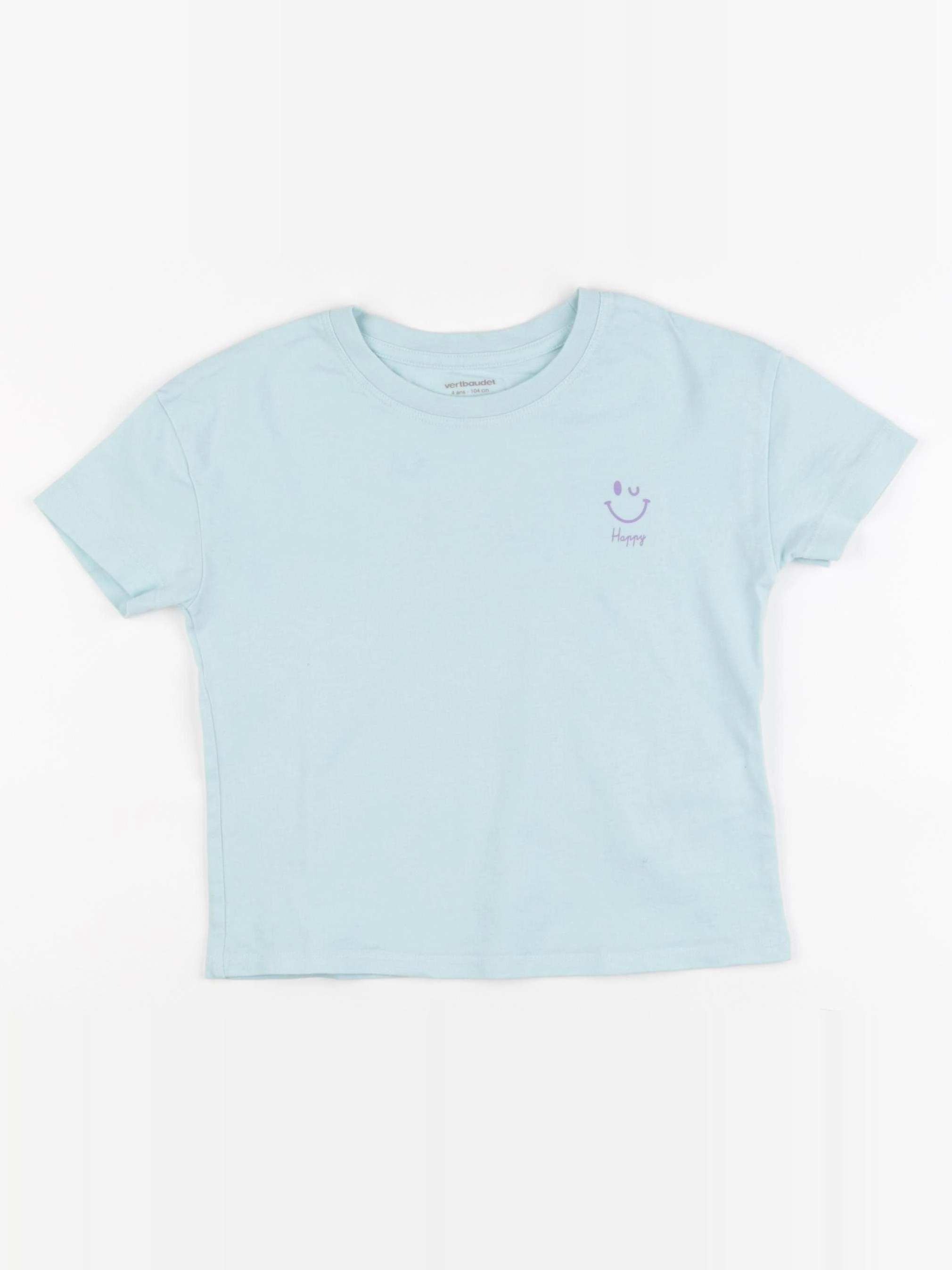 Vertbaudet - tee-shirt bleu - 4 ans