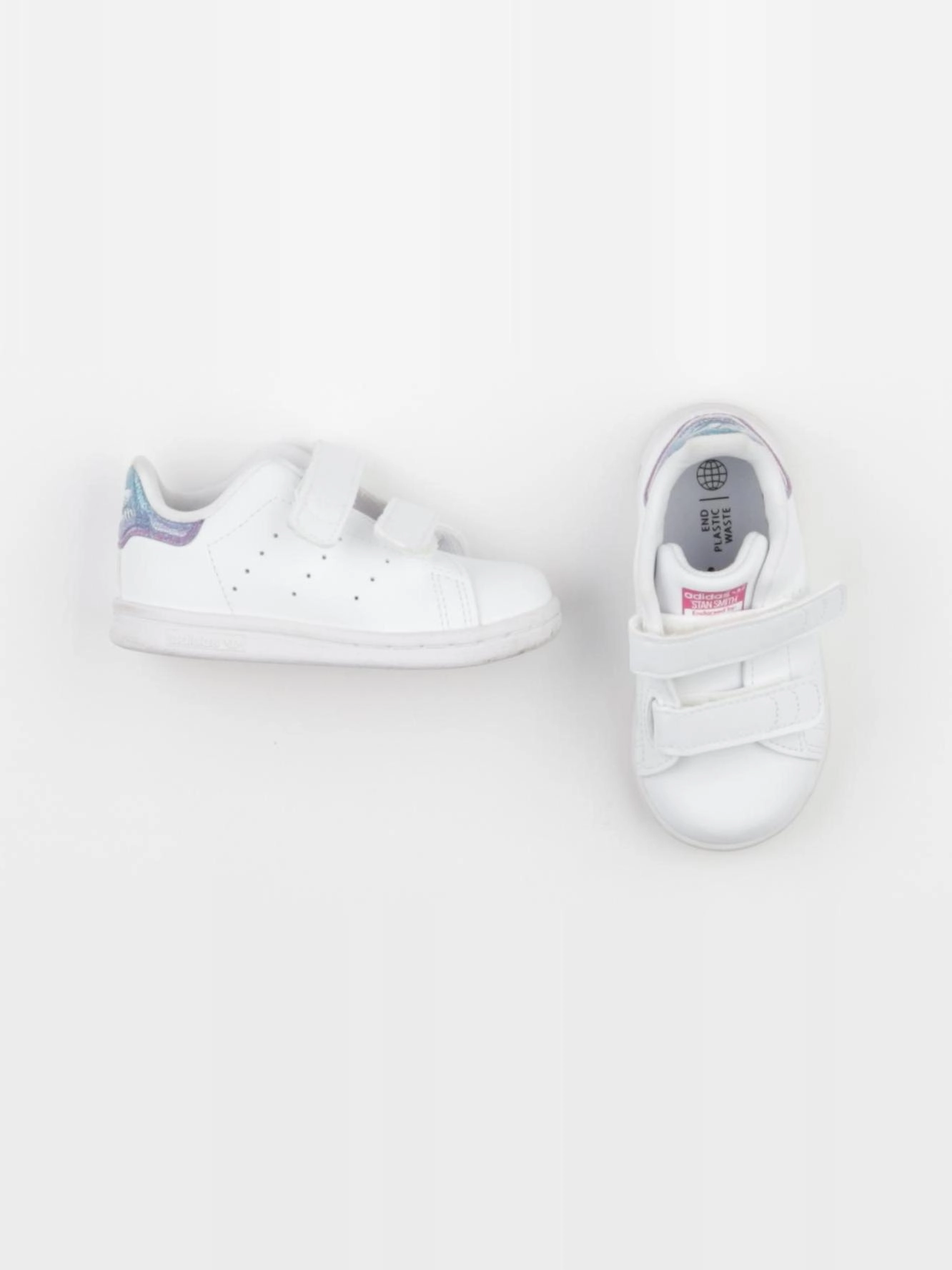 Adidas - tennis à scratch/ lacets blanc - pointure 21