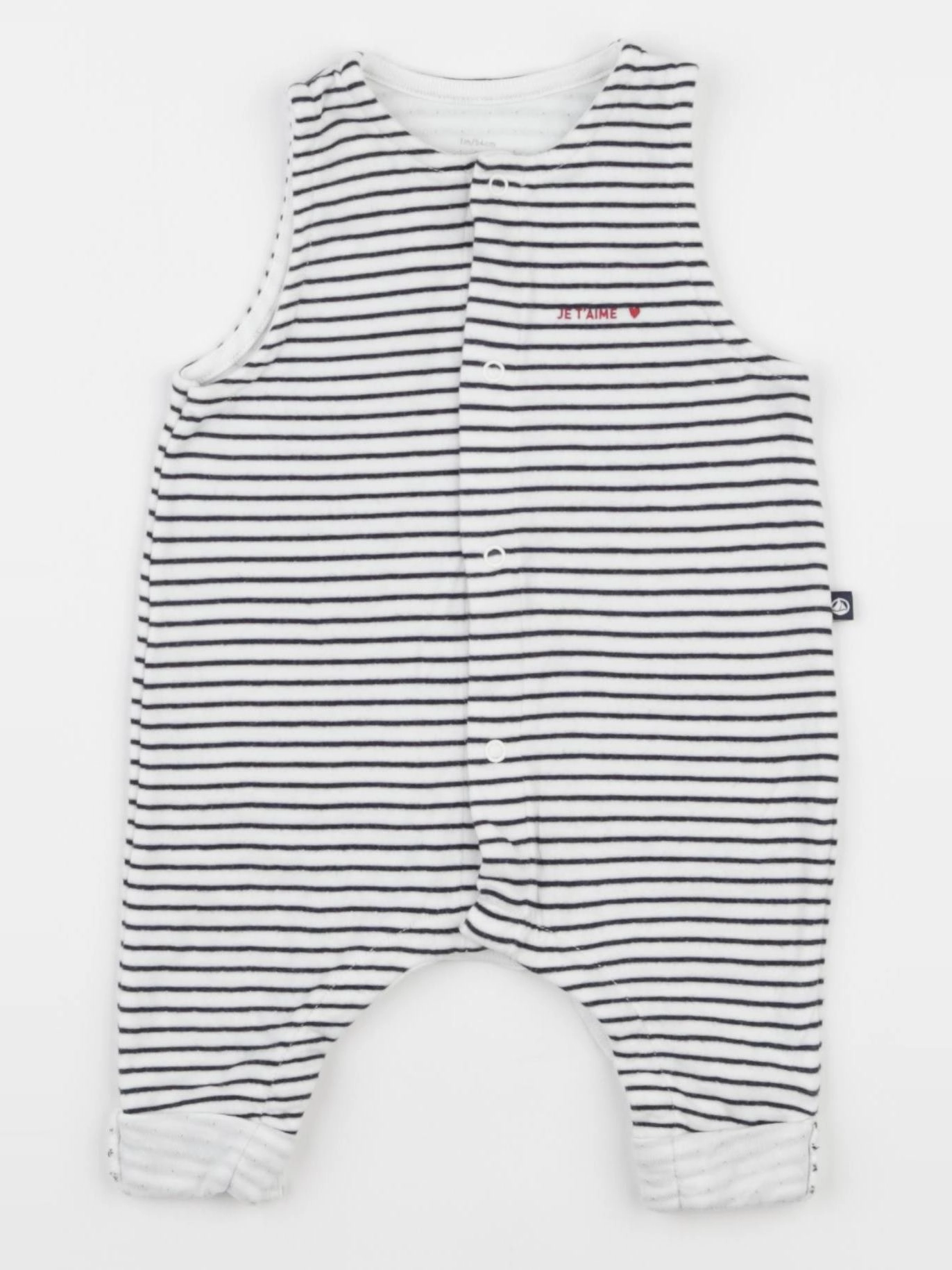 Petit Bateau - combinaison blanc - 1 mois