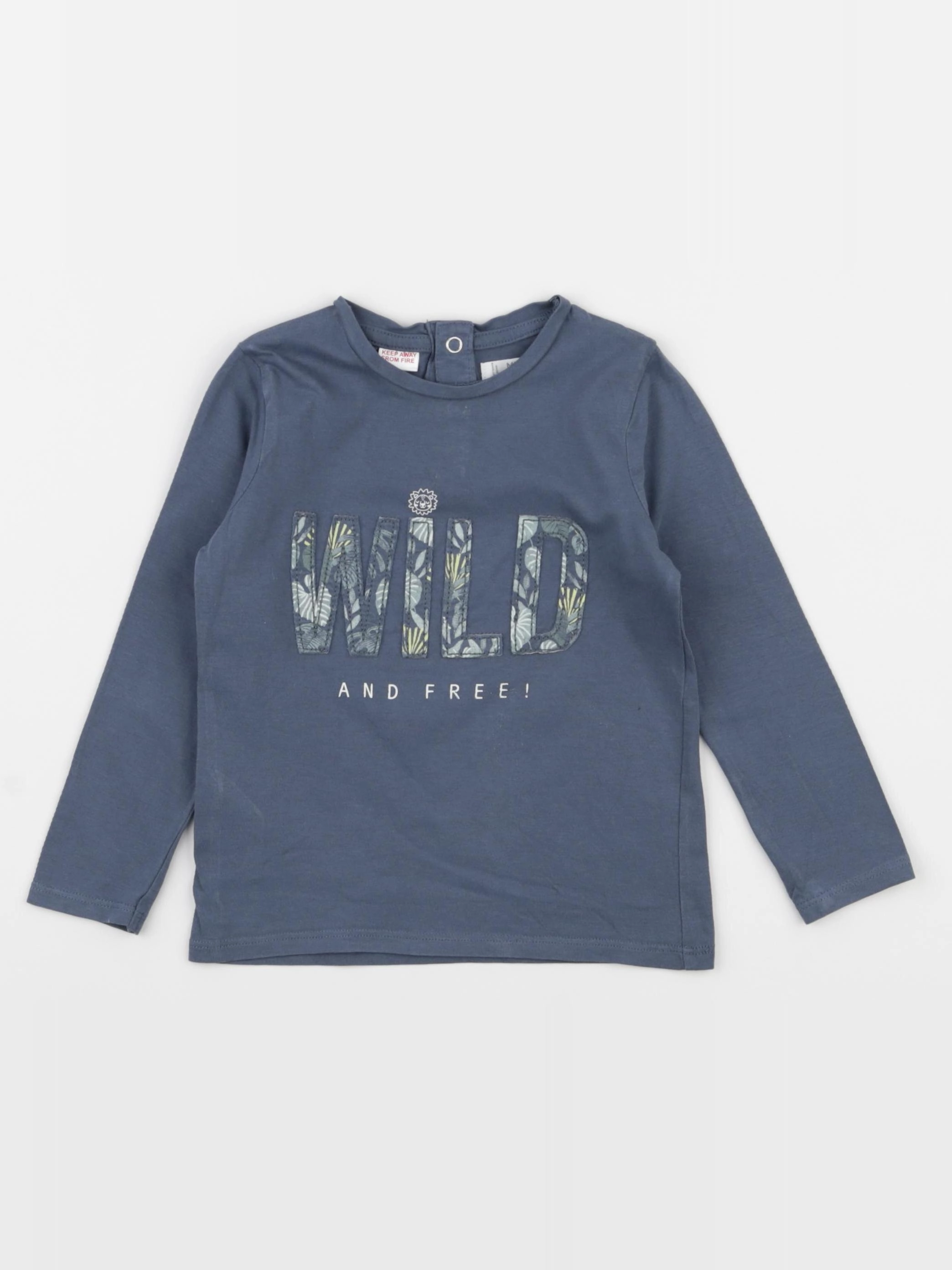 Mango - tee-shirt bleu - 18/24 mois