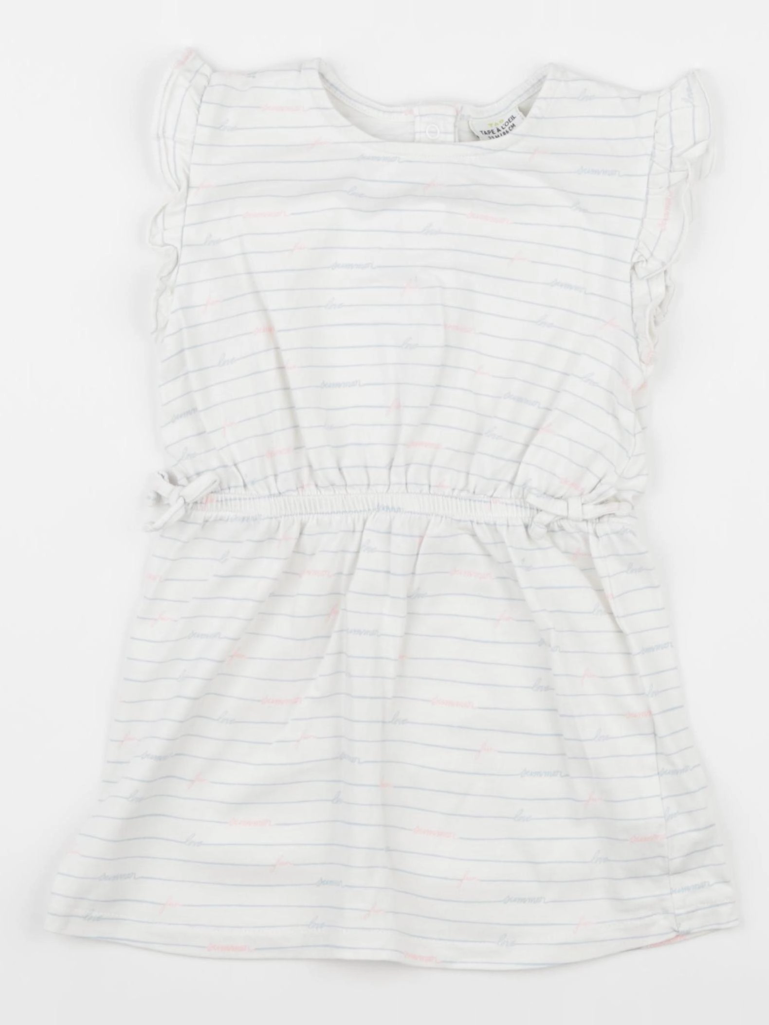 Tape à l'oeil - robe blanc, bleu - 24 mois
