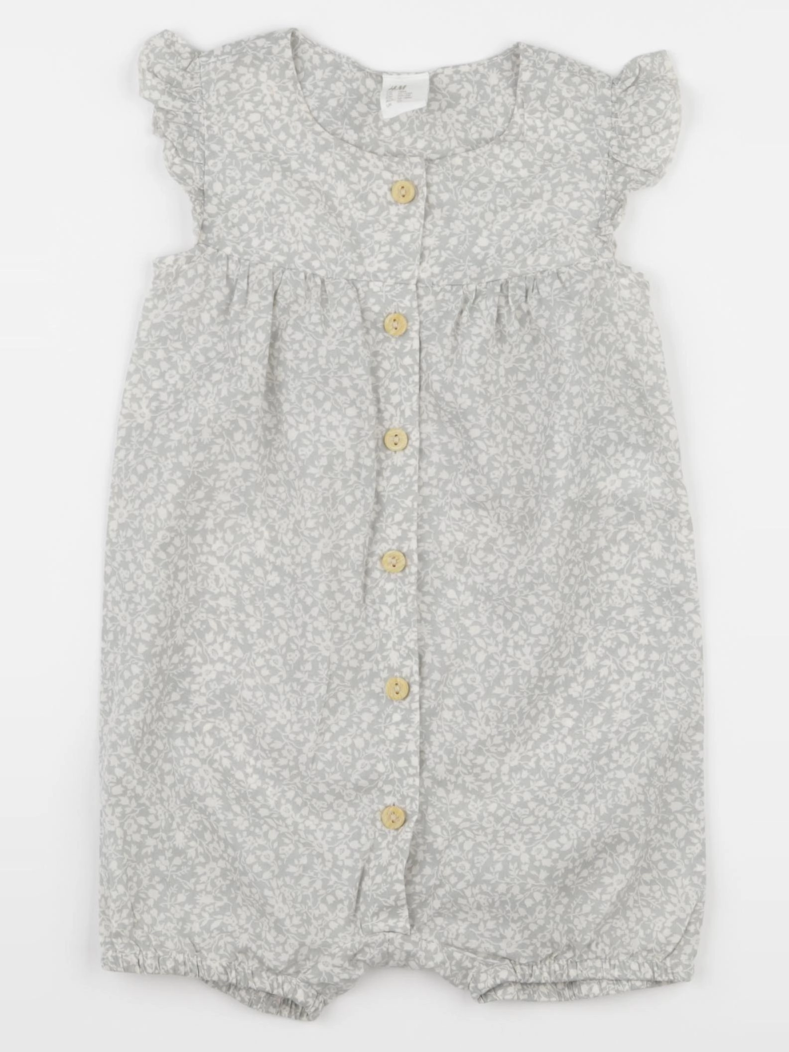 H&M - combinaison beige, bleu - 12/18 mois