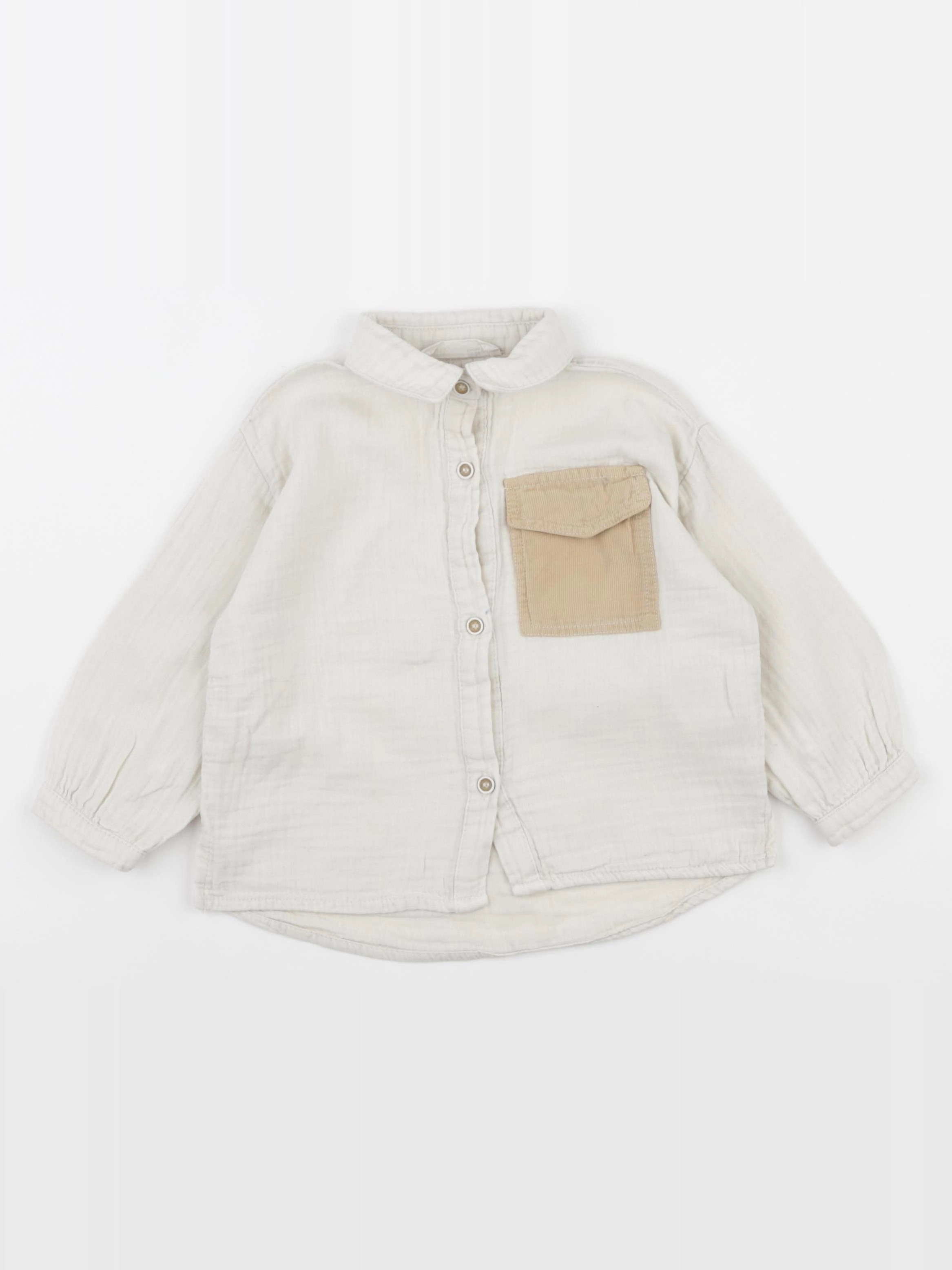Zara - chemise beige - 18/24 mois