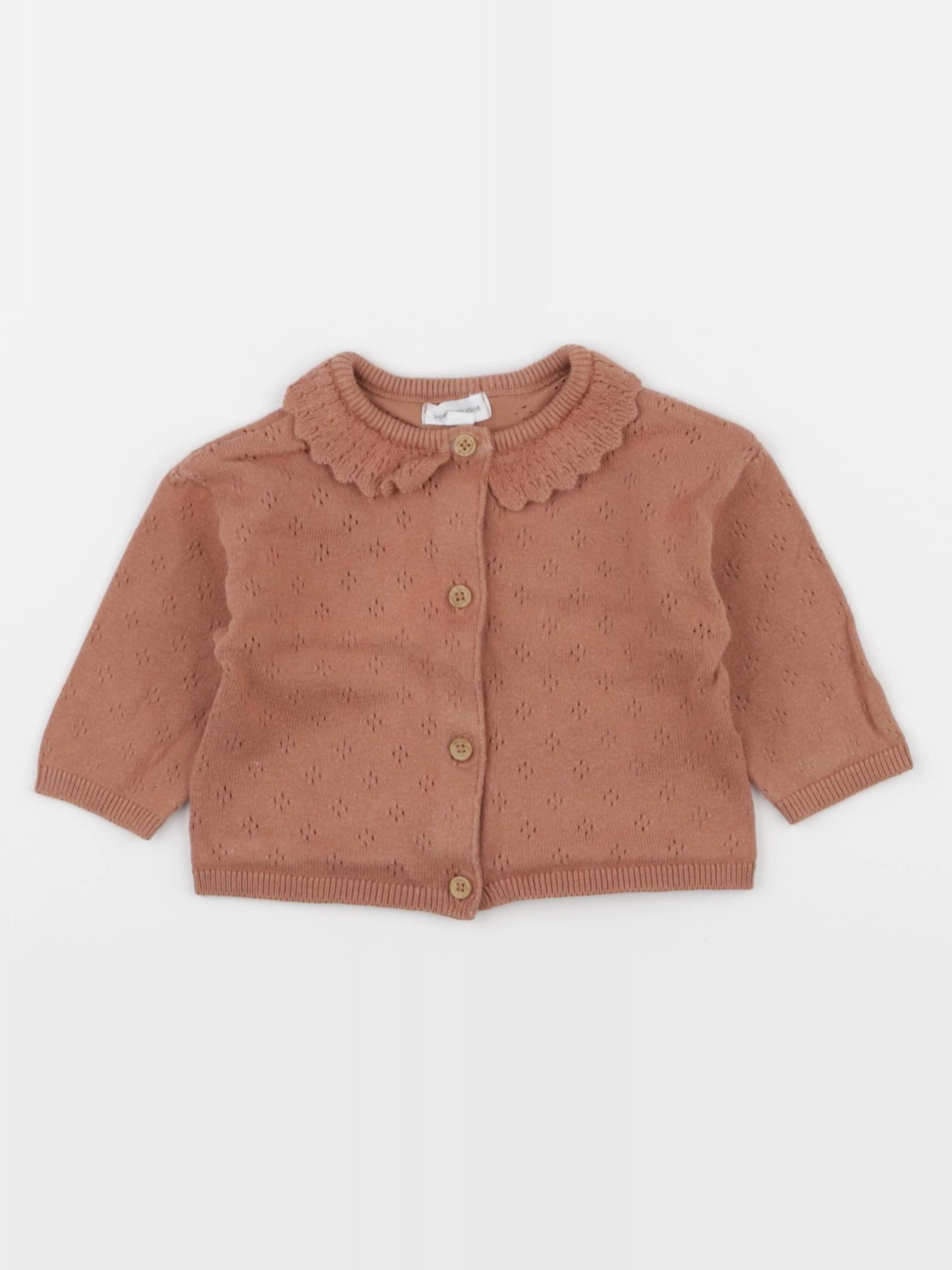 Vertbaudet - gilet marron - 3 mois