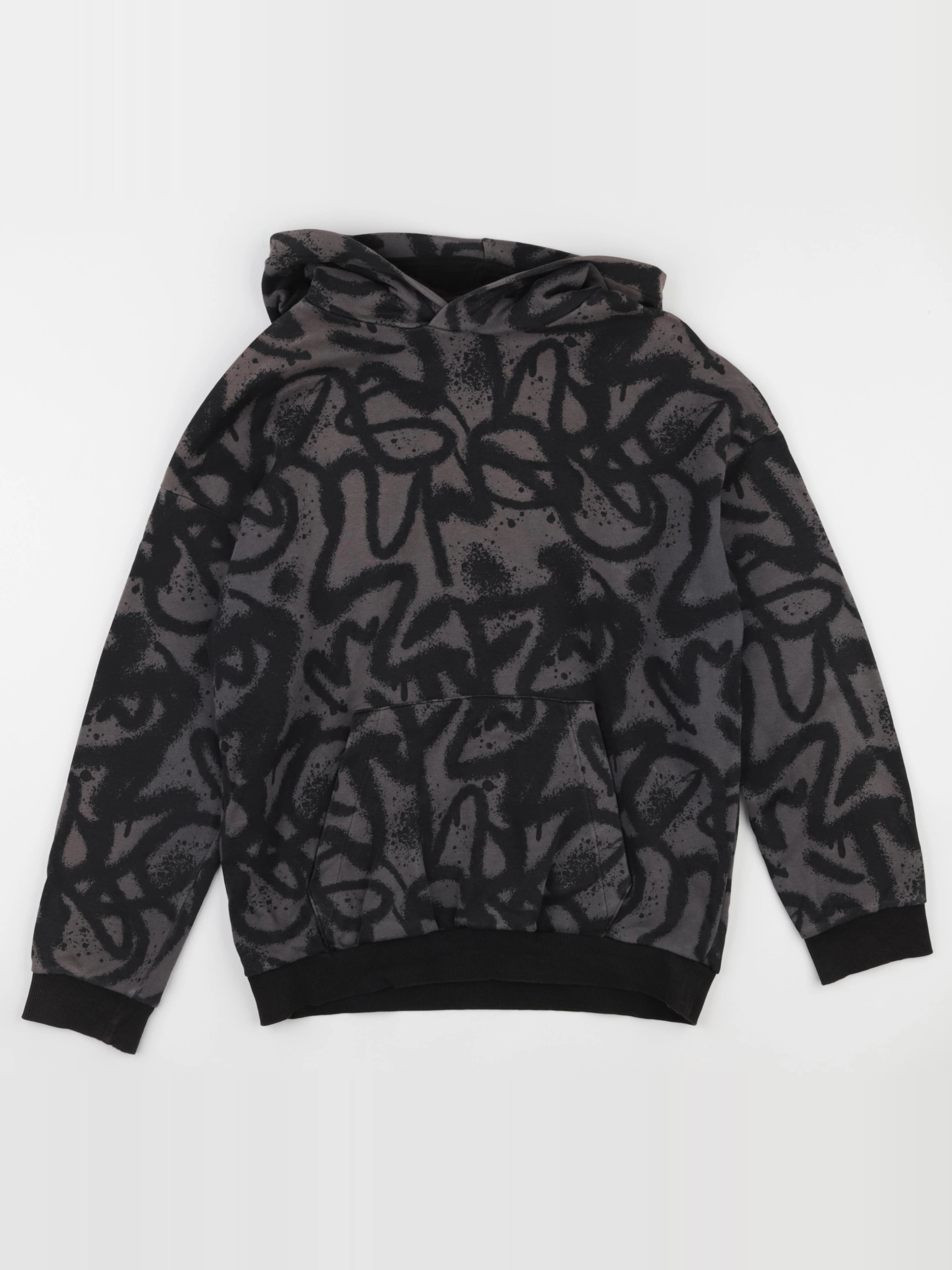 H&M - sweat noir, marron - 10/12 ans