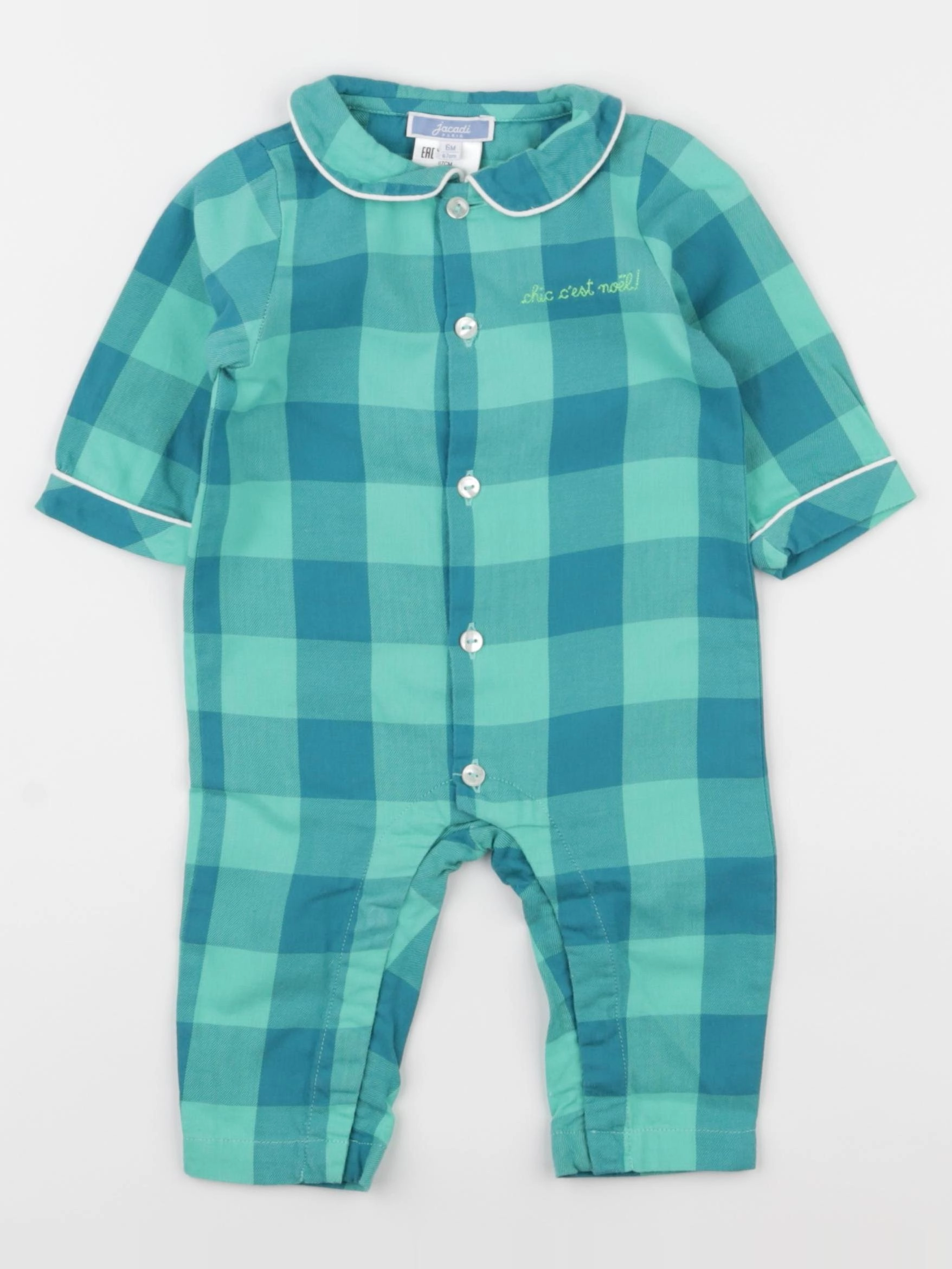 Jacadi - pyjama coton vert - 6 mois
