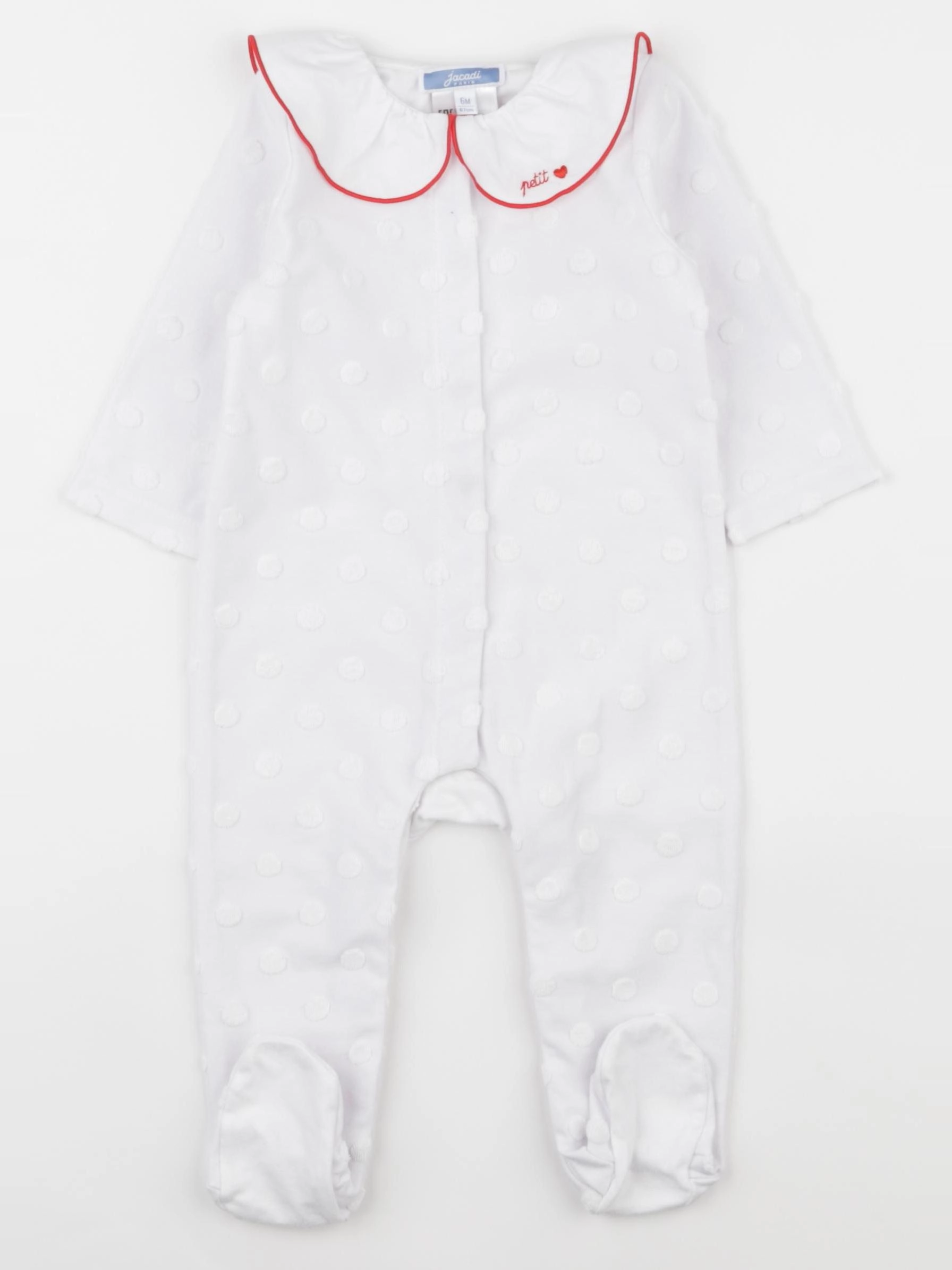 Jacadi - pyjama coton blanc - 6 mois