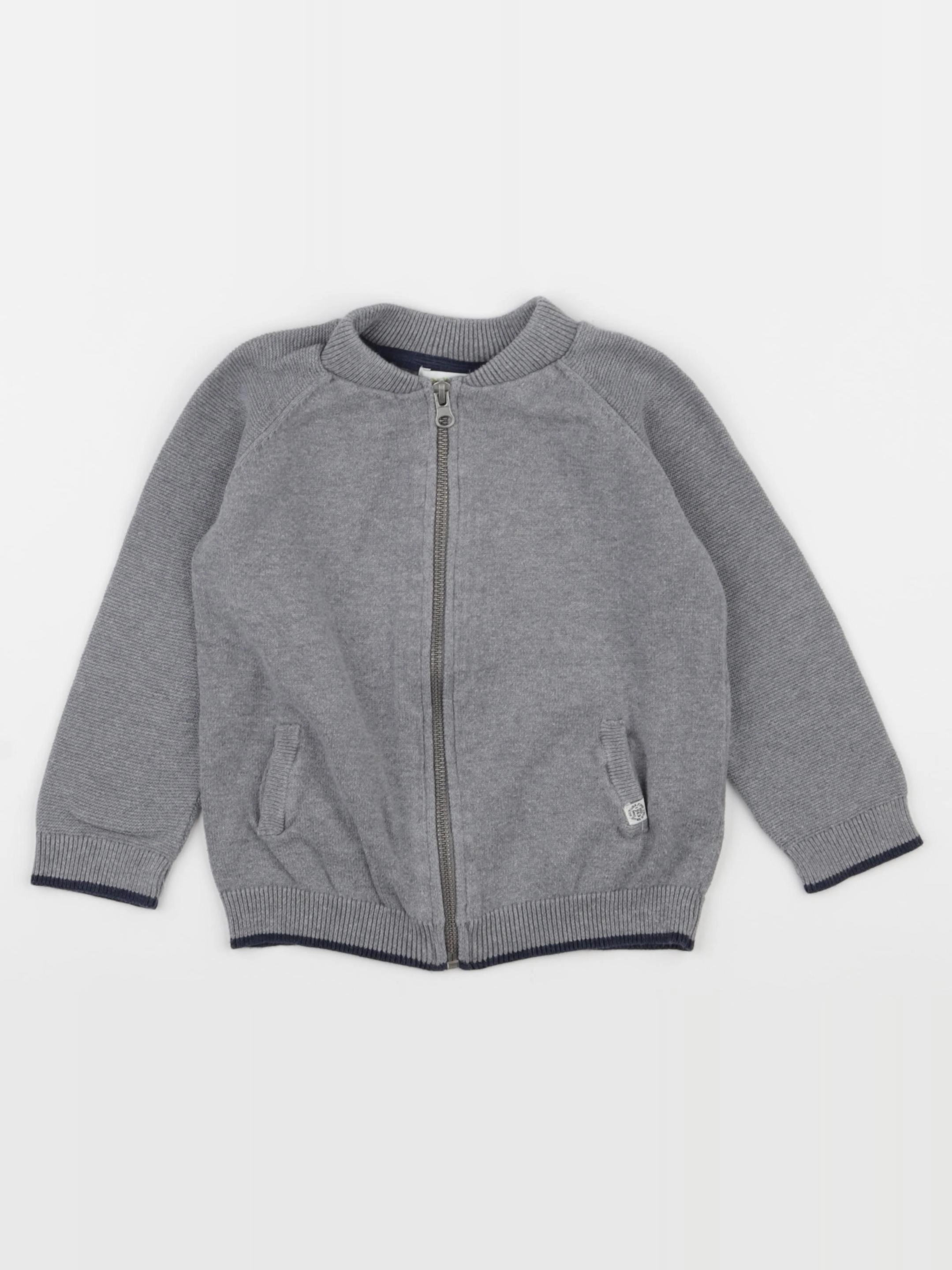 Vertbaudet - gilet gris - 3 ans