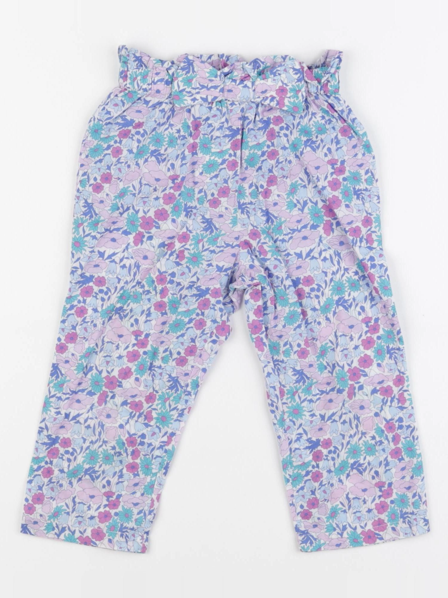 Jacadi - pantalon liberty bleu, violet - 24 mois