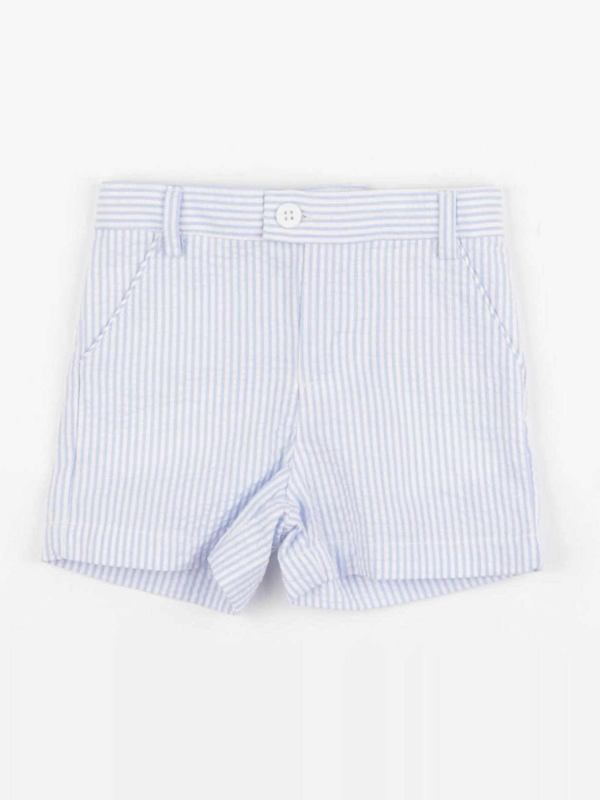 Jacadi - short blanc, bleu - 6 mois