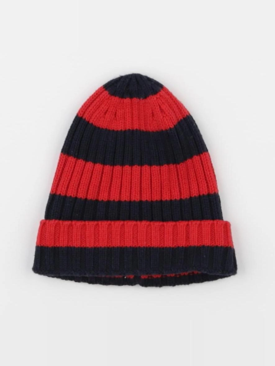Jacadi - bonnet bleu, rouge - 12 mois