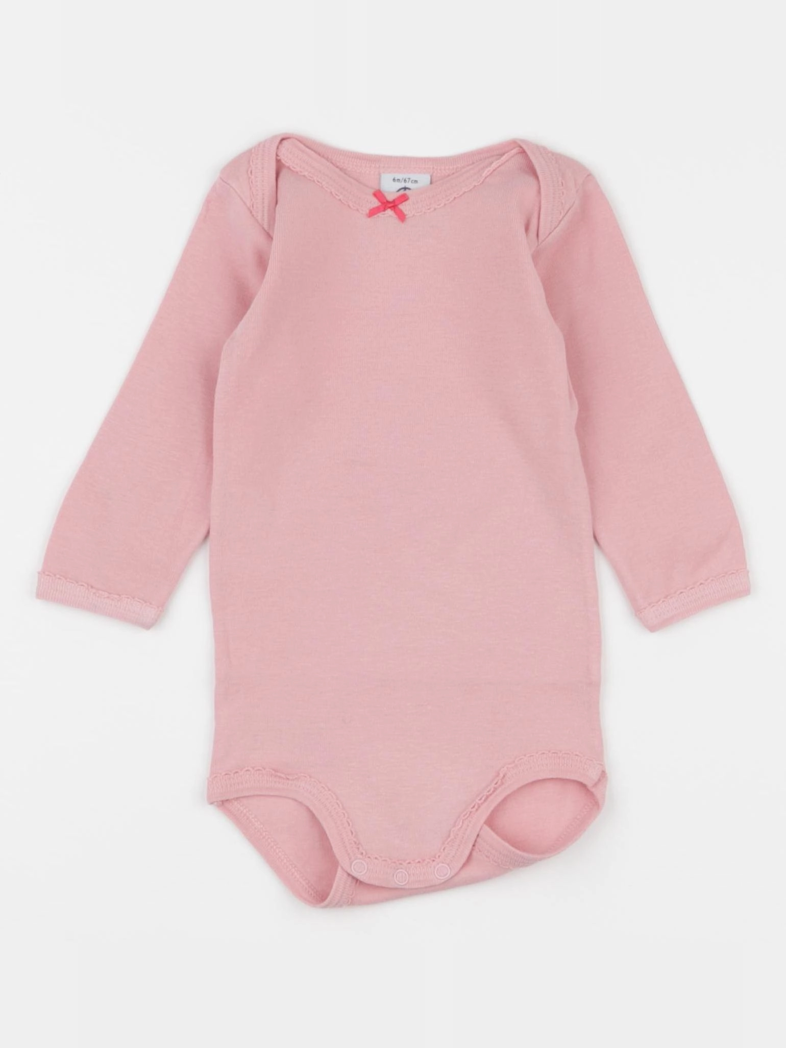 Petit Bateau - body rose - 6 mois