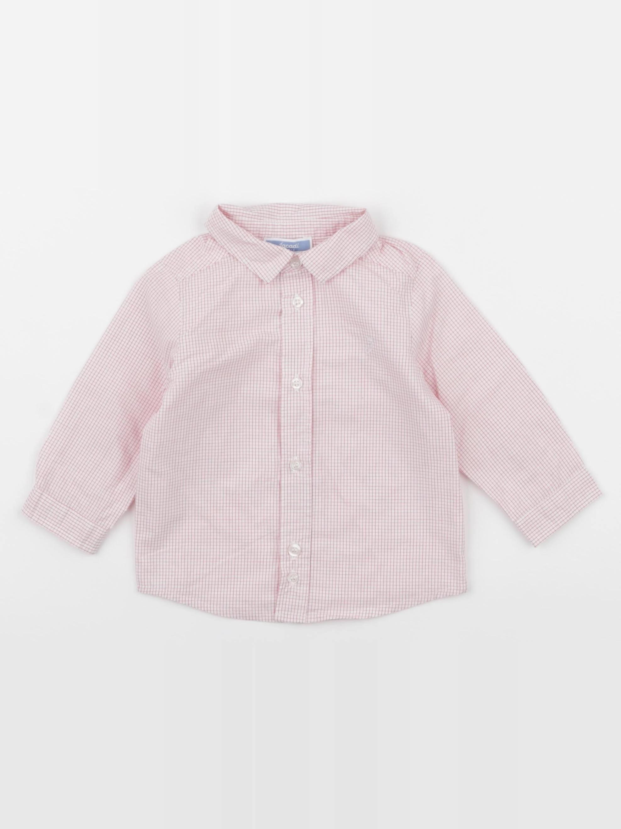 Jacadi - chemise blanc, rouge - 6 mois