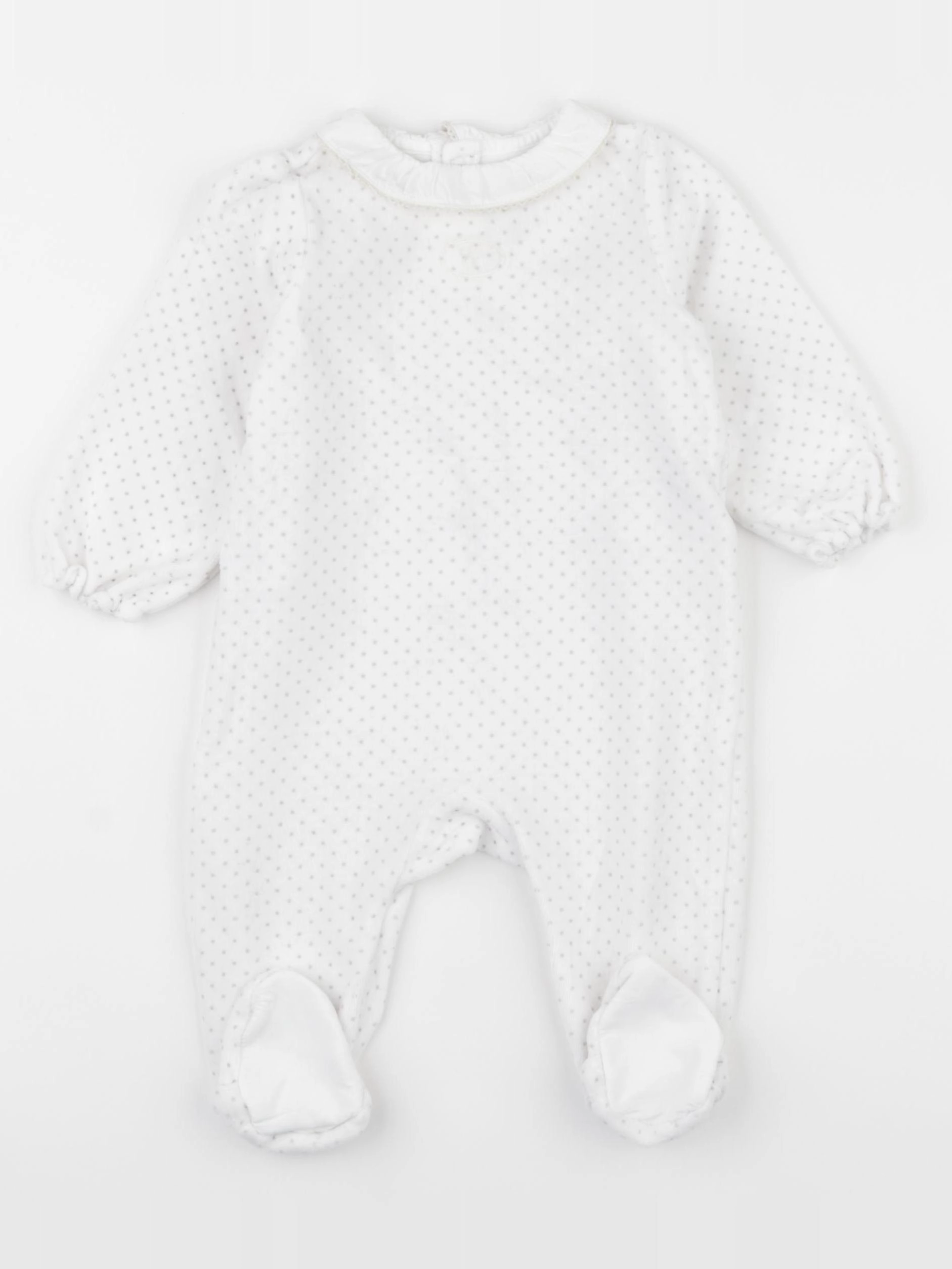 Cyrillus - pyjama velours blanc - 6 mois
