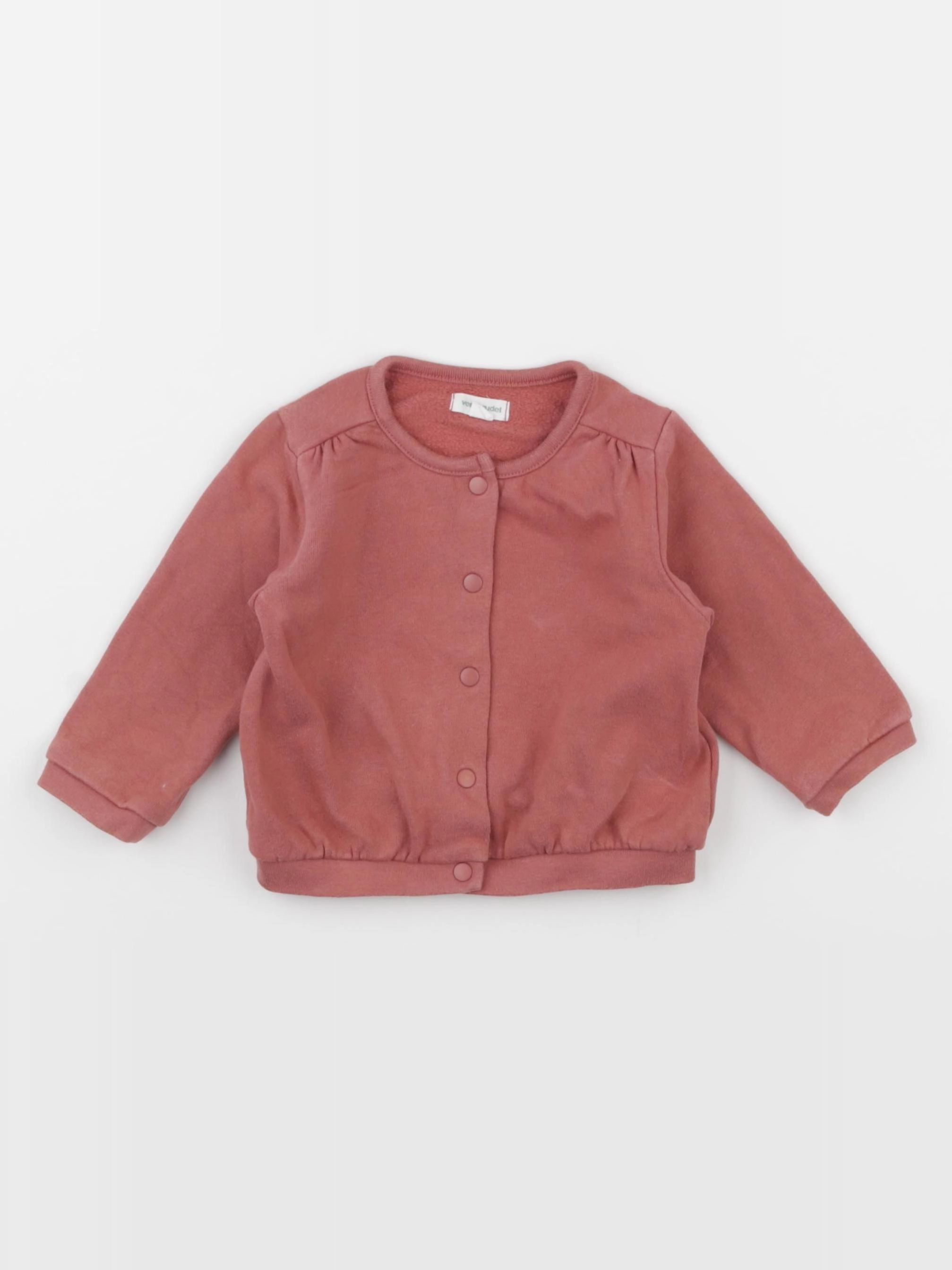 Vertbaudet - sweat rose - 9 mois