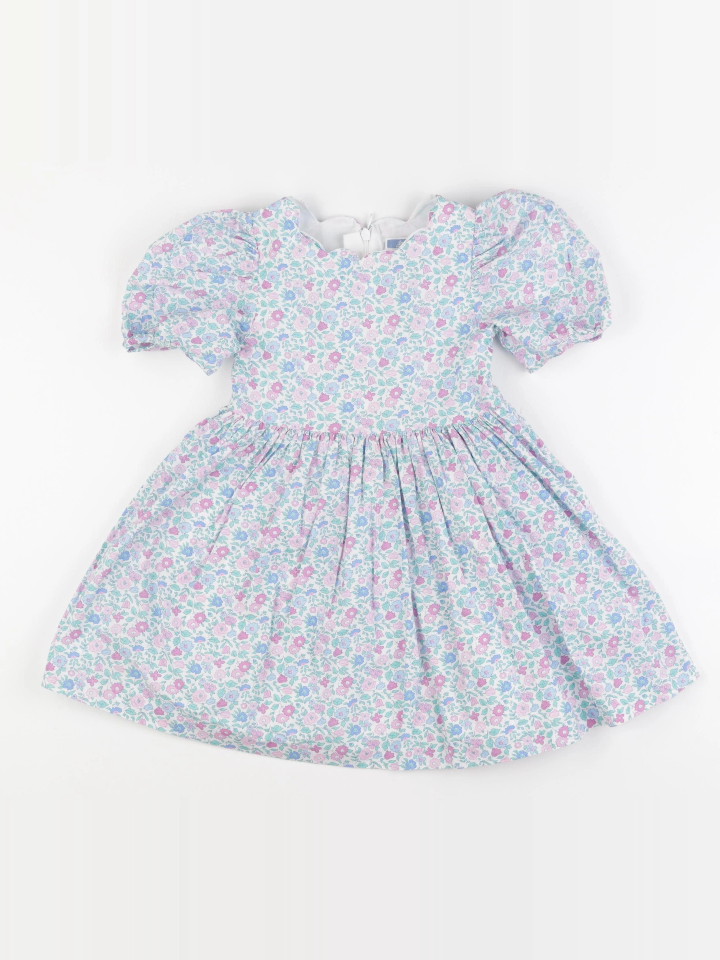 Jacadi - robe liberty bleu, blanc - 3 ans