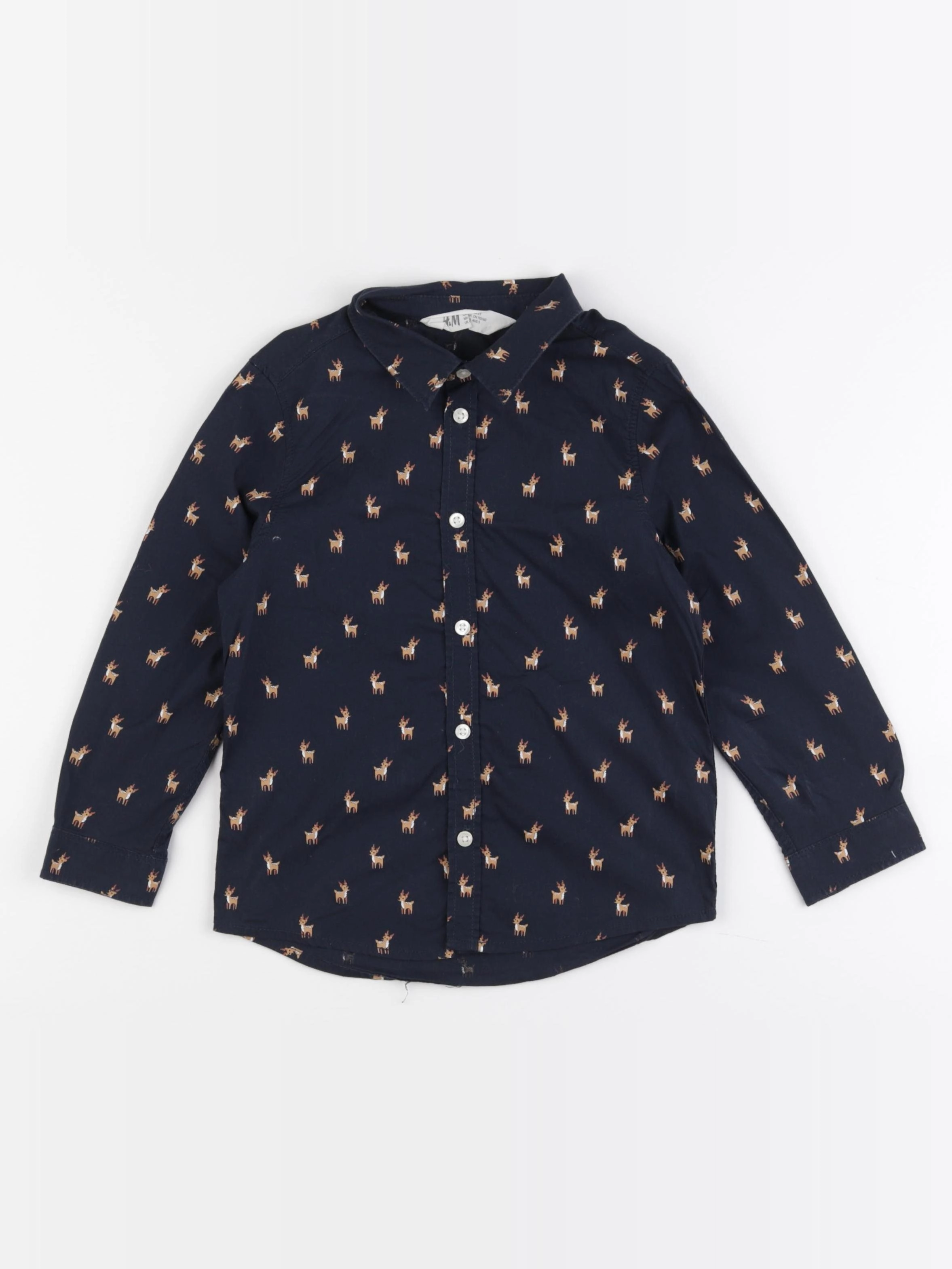 H&M - chemise bleu - 4/5 ans