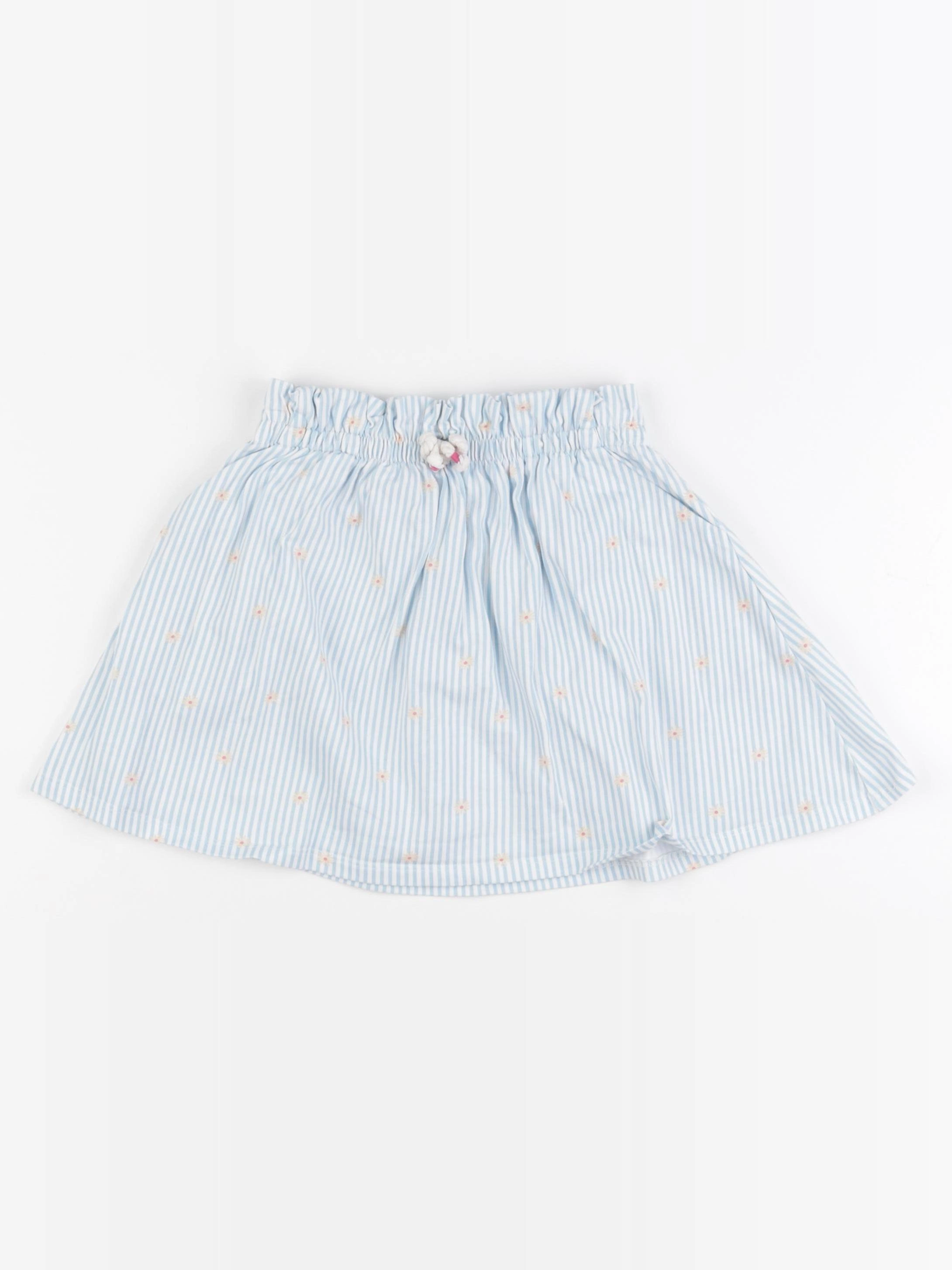 Vertbaudet - jupe bleu, blanc - 5 ans