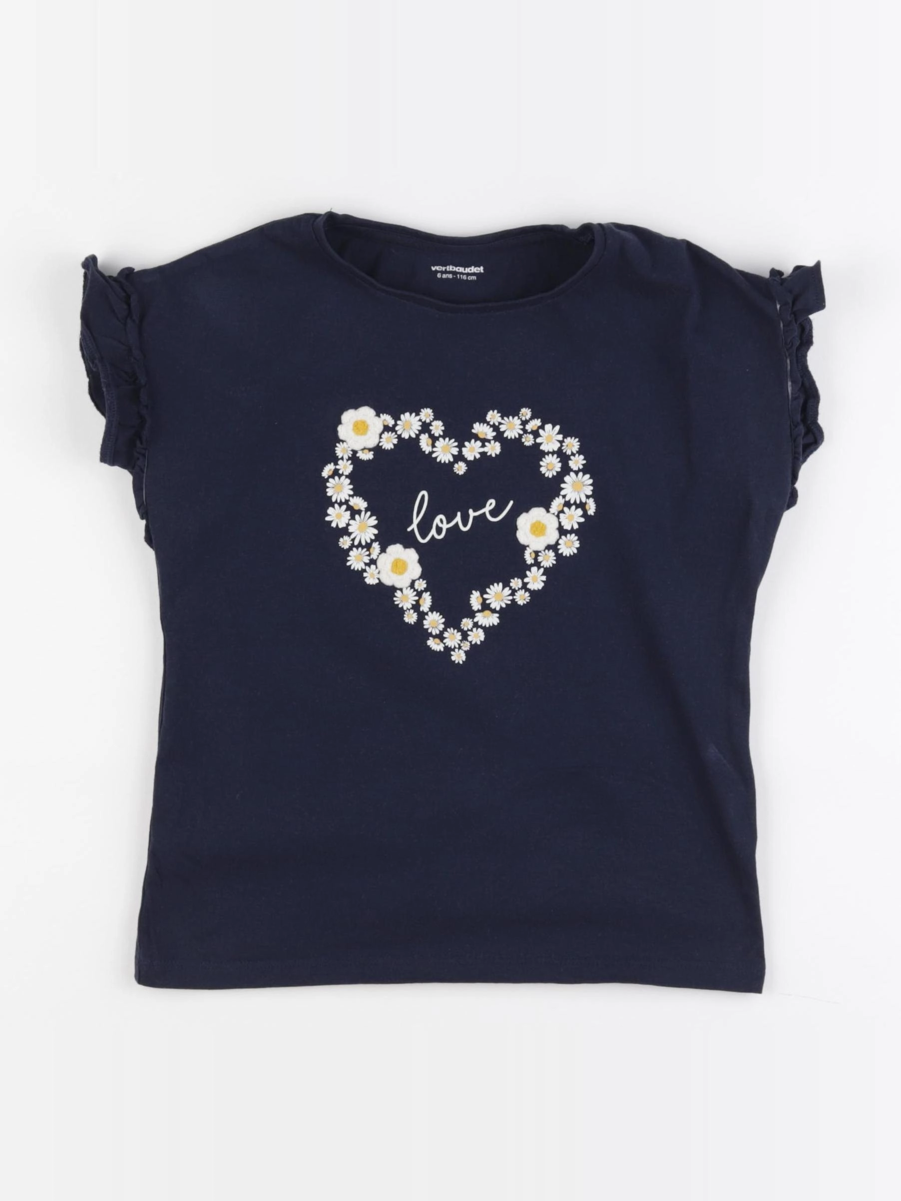 Vertbaudet - tee-shirt bleu - 6 ans