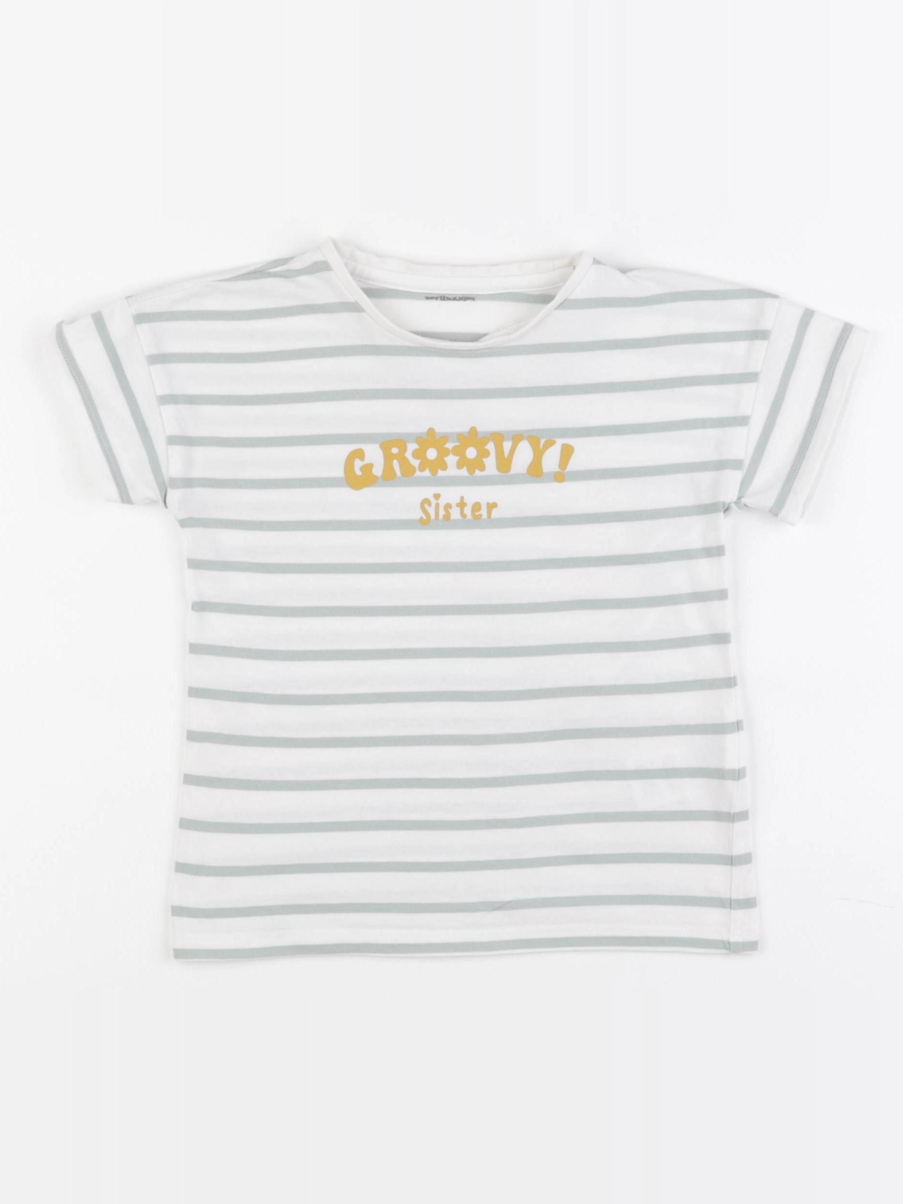 Vertbaudet - tee-shirt blanc, vert - 4 ans