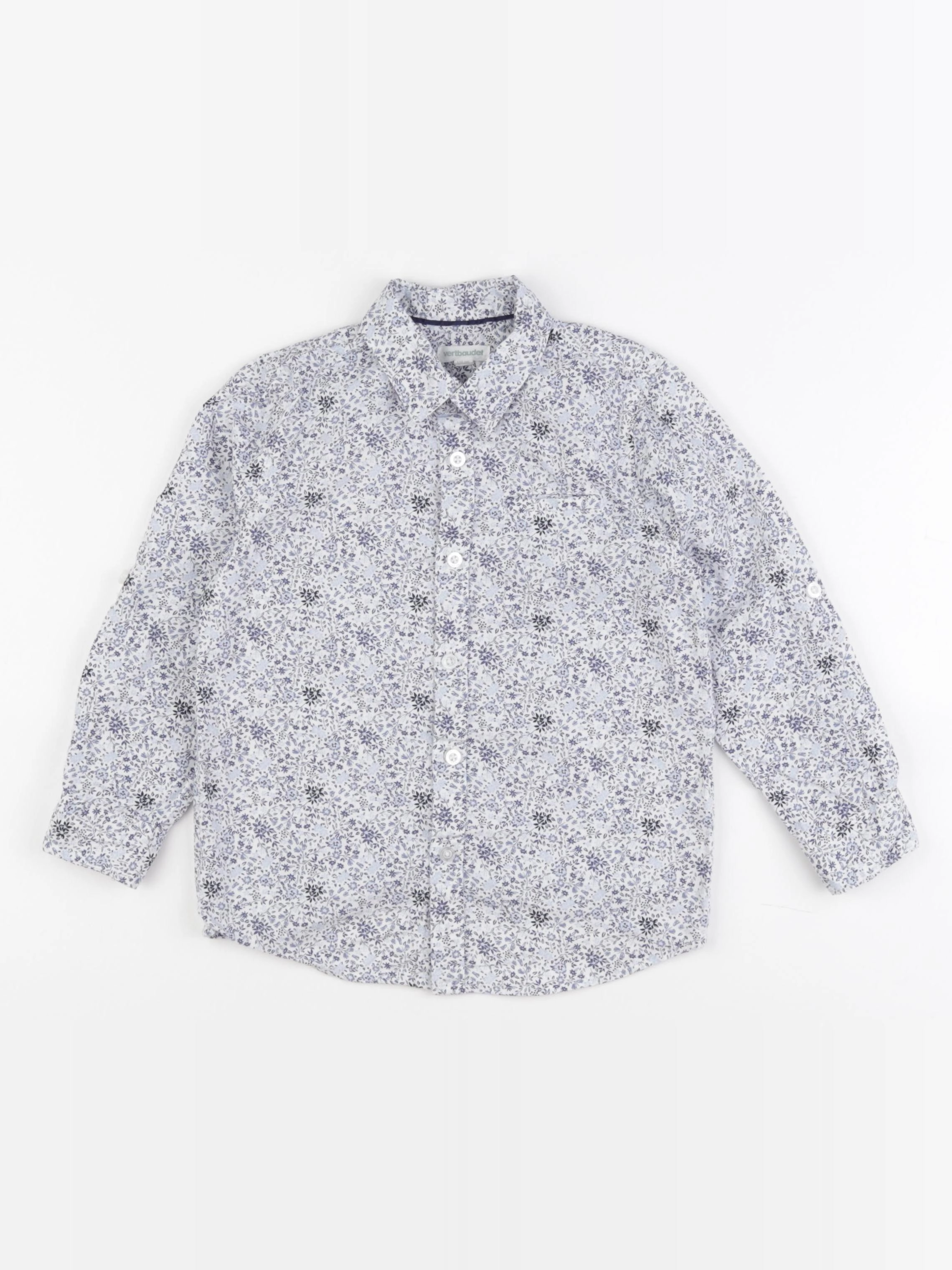 Vertbaudet - chemise bleu, blanc - 5 ans