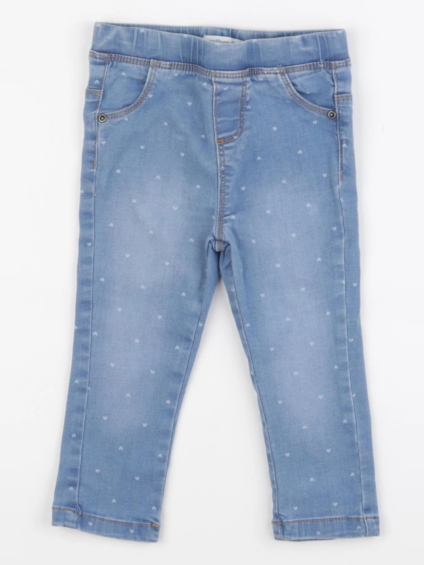 Vertbaudet - jegging bleu - 24 mois