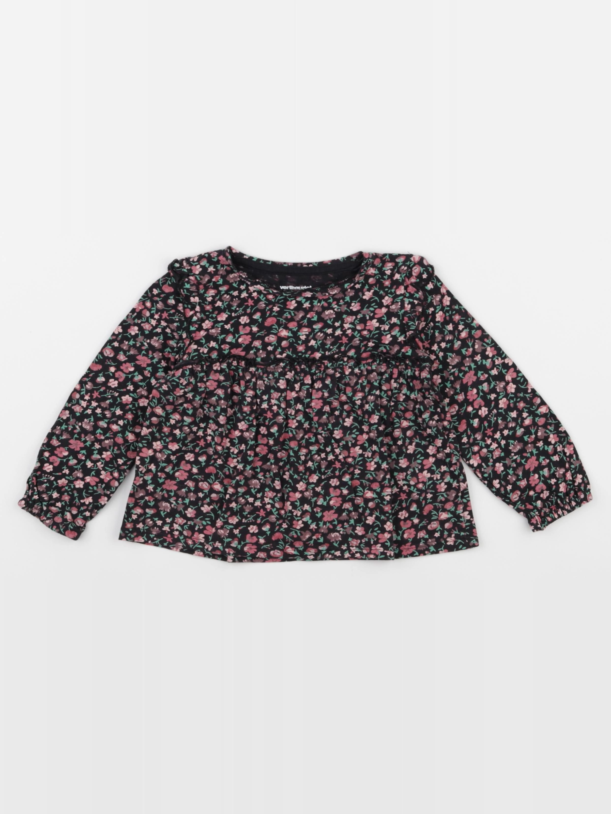Vertbaudet - tee-shirt noir - 2 ans