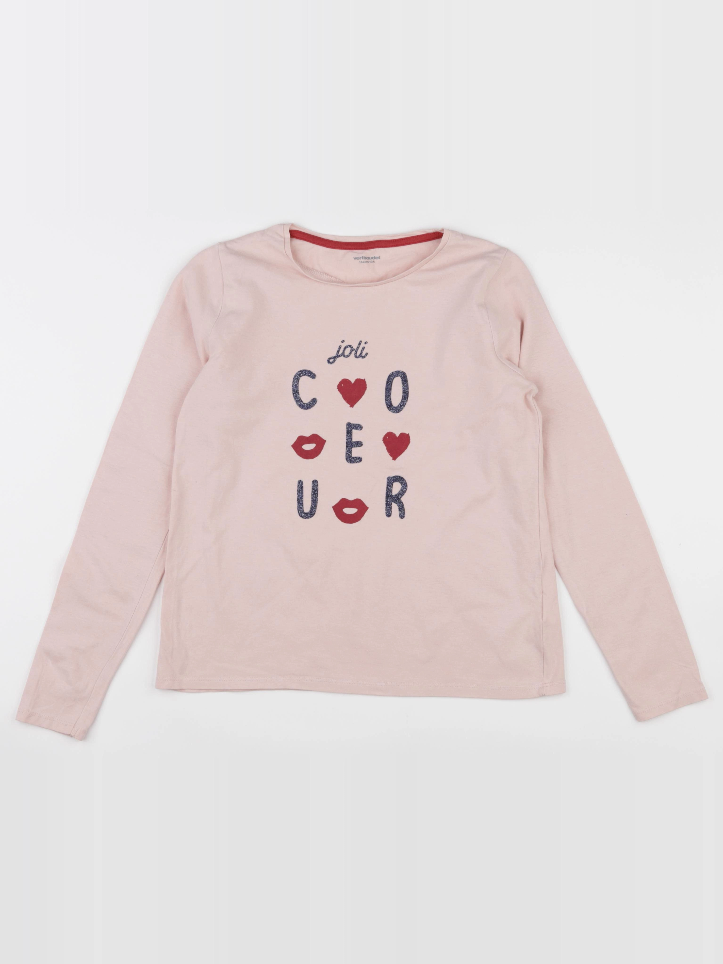 Vertbaudet - tee-shirt rose - 12 ans