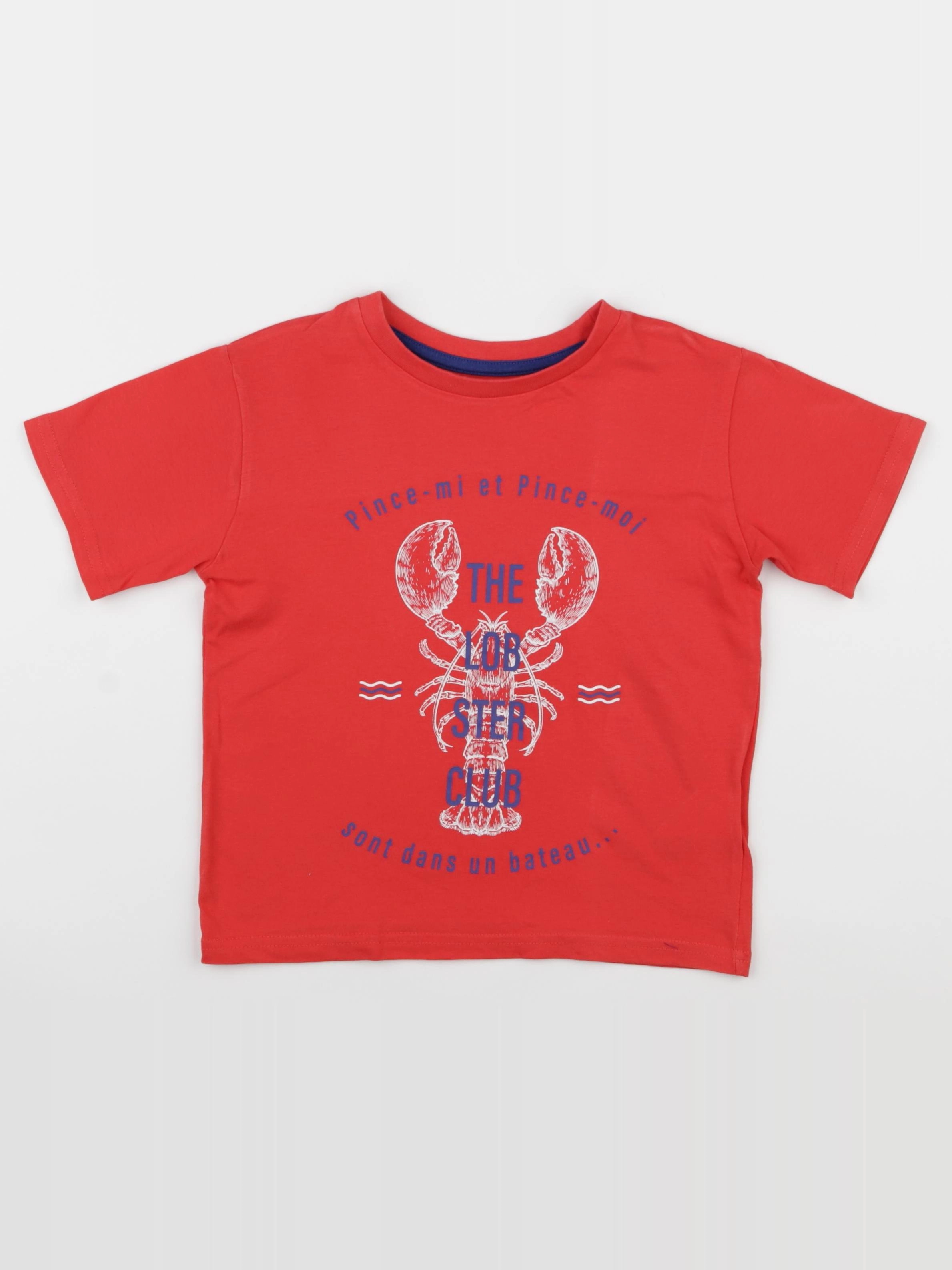 Vertbaudet - tee-shirt rouge - 5 ans