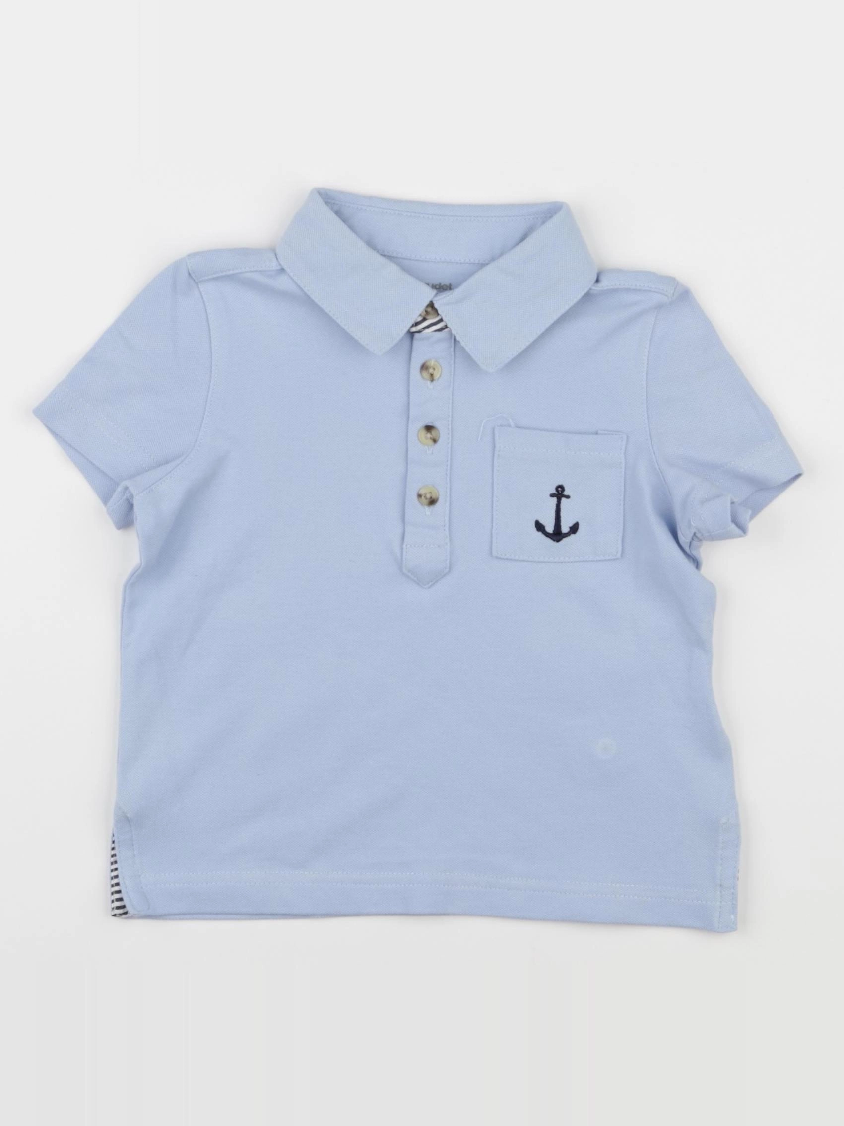 Vertbaudet - polo bleu - 2 ans