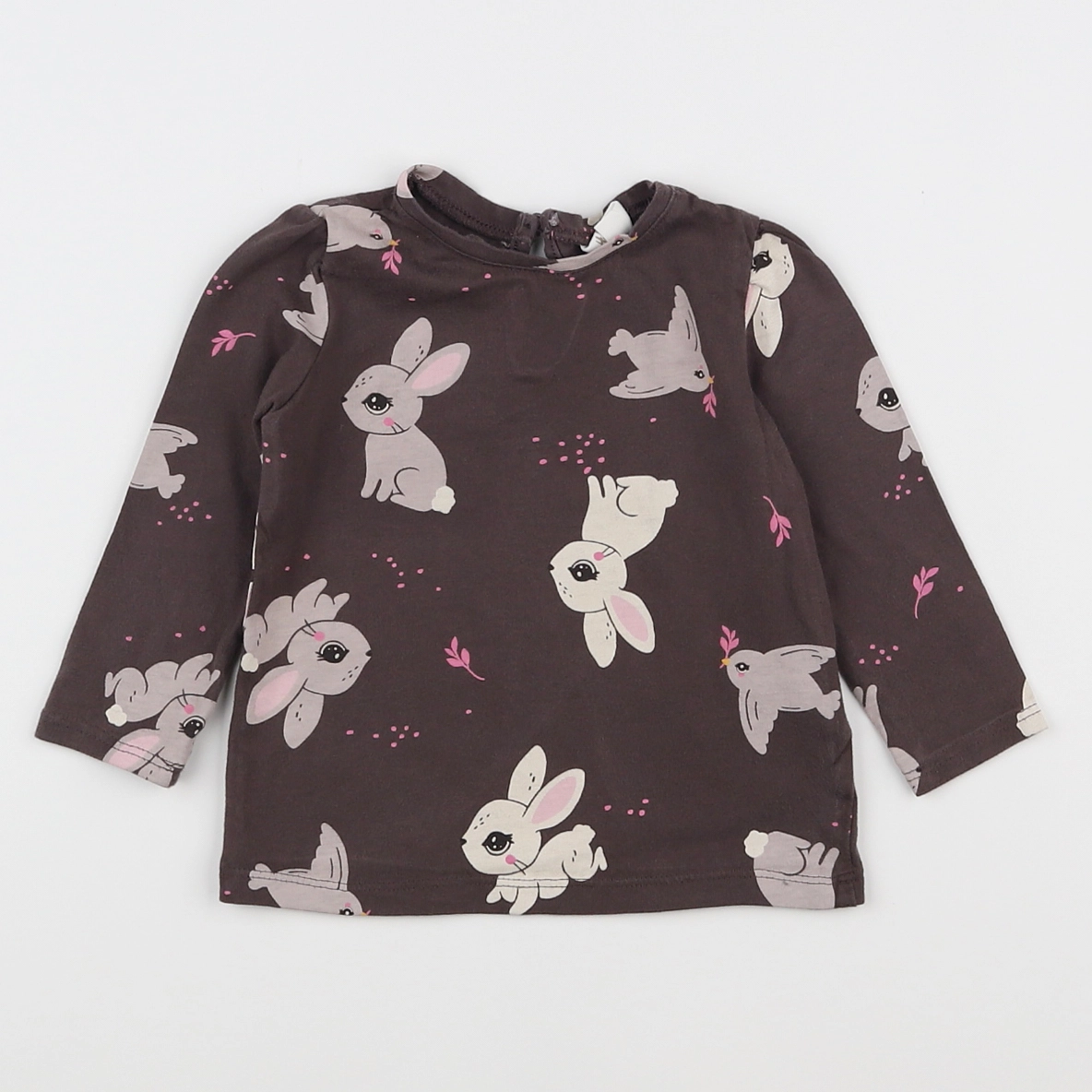 H&M - tee-shirt marron - 6/9 mois
