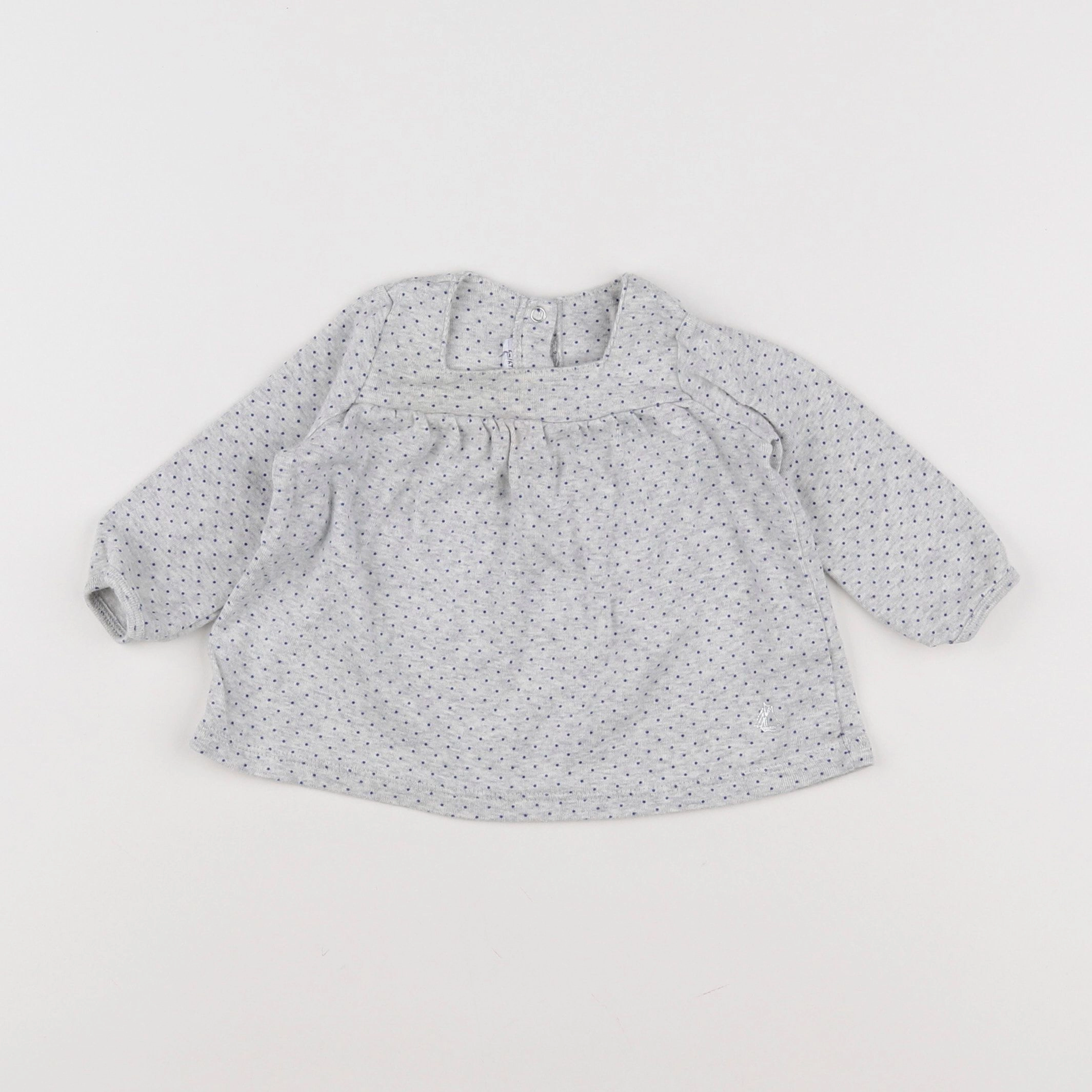 Petit Bateau - tee-shirt gris - 6 mois