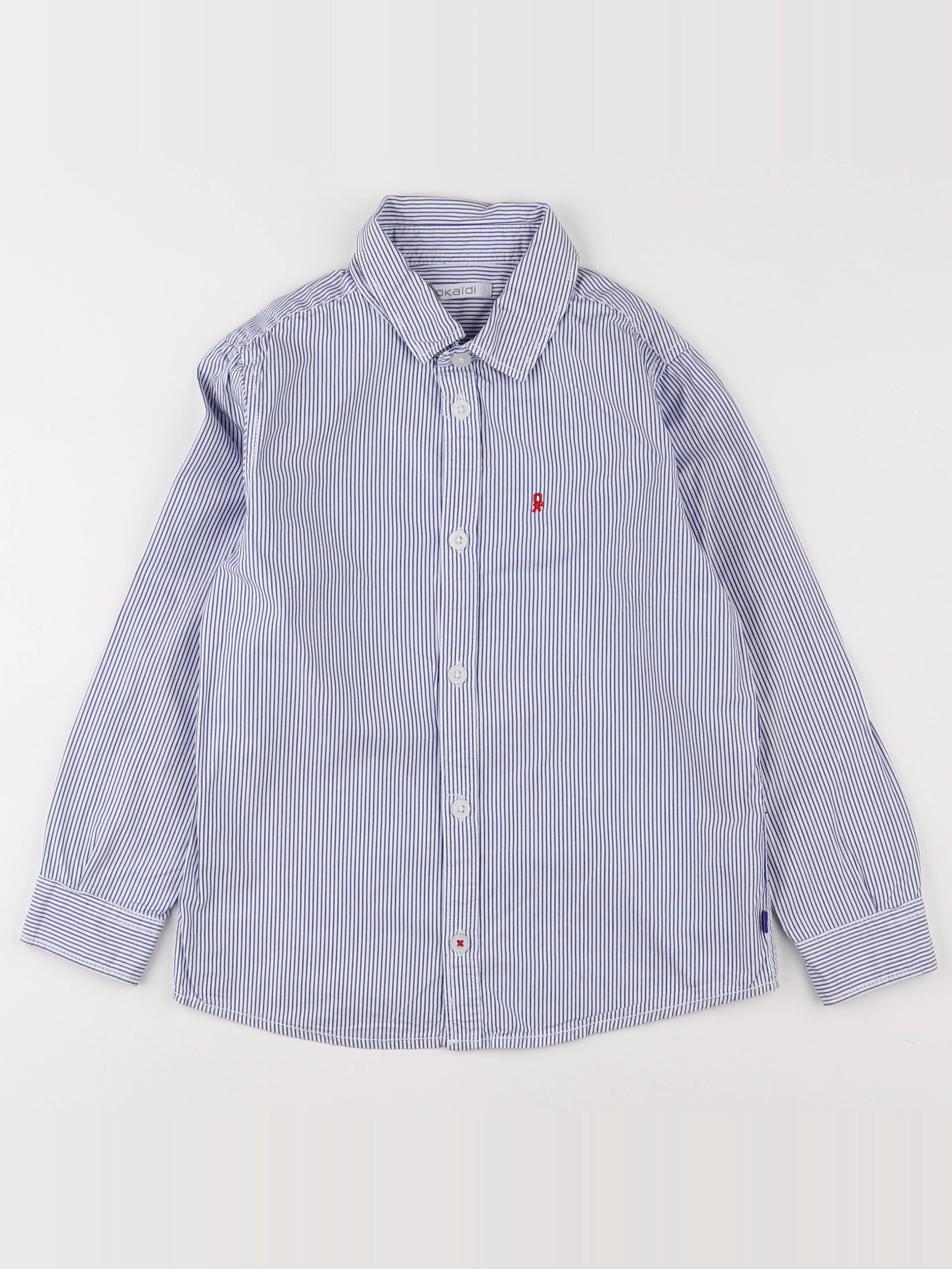 Okaidi - chemise bleu - 6 ans