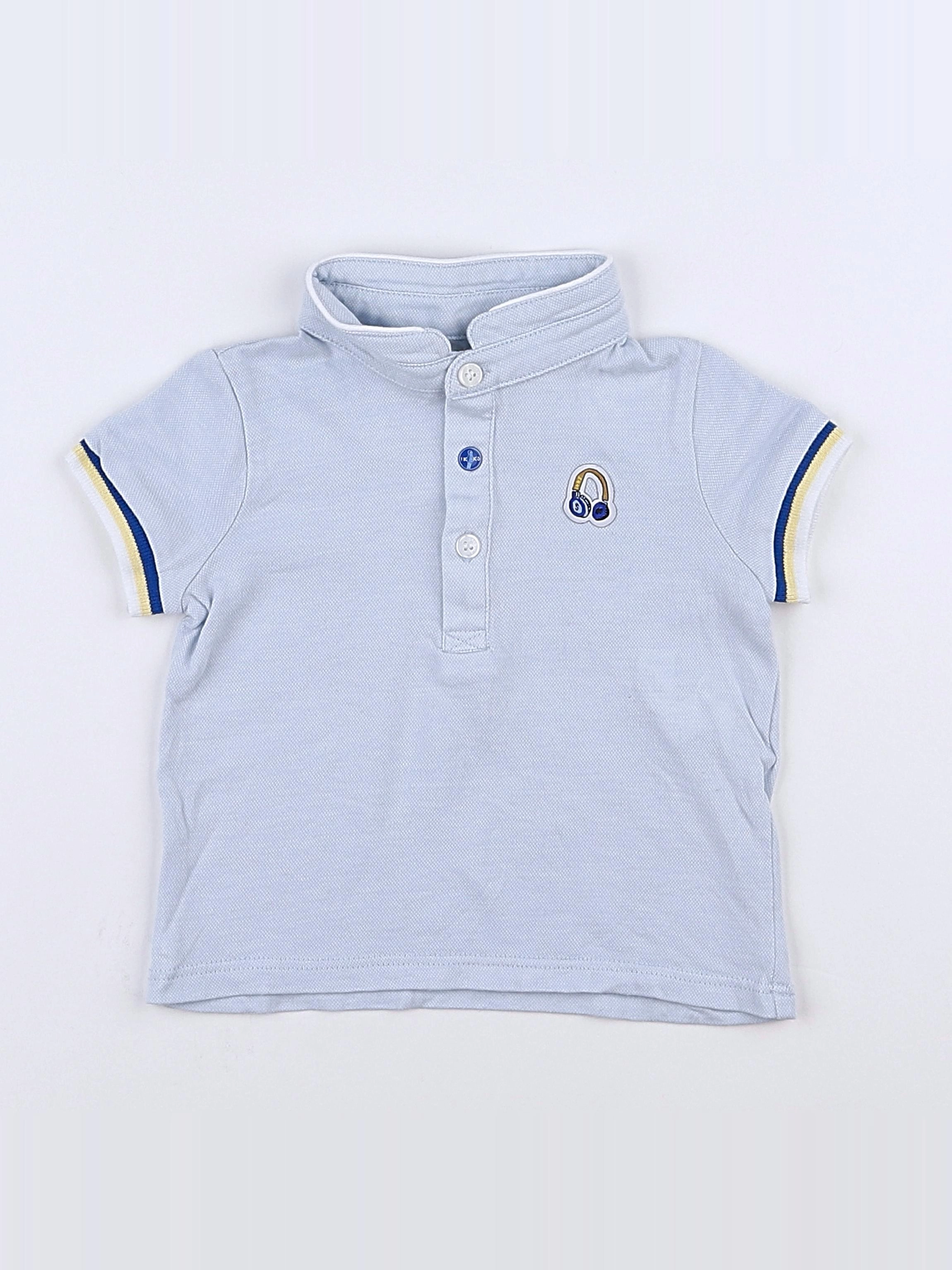 IKKS - polo bleu - 12 mois