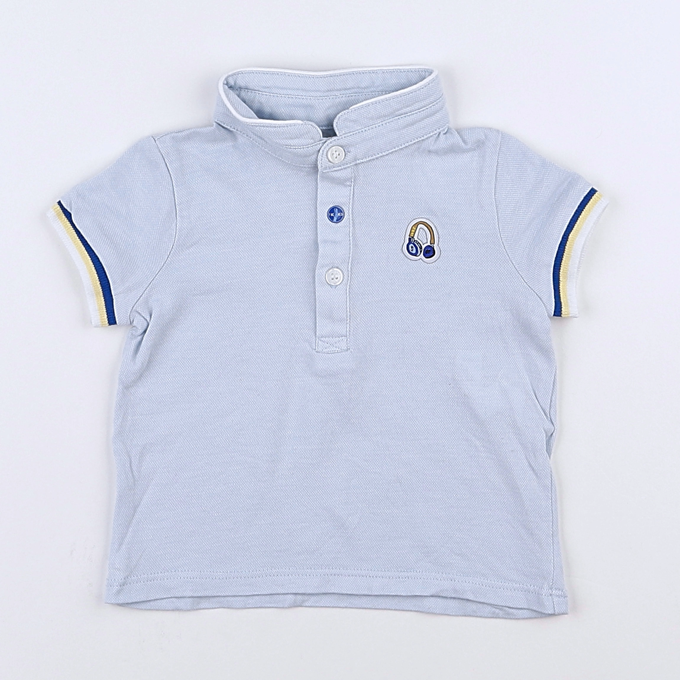 IKKS - polo bleu - 12 mois