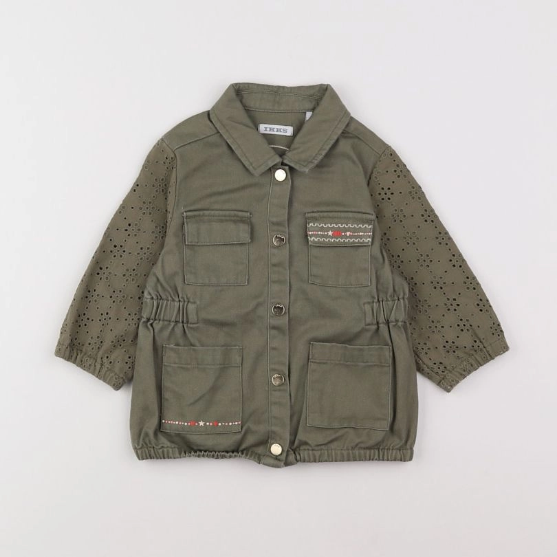 IKKS - veste imprimé au dos vert - 12 mois
