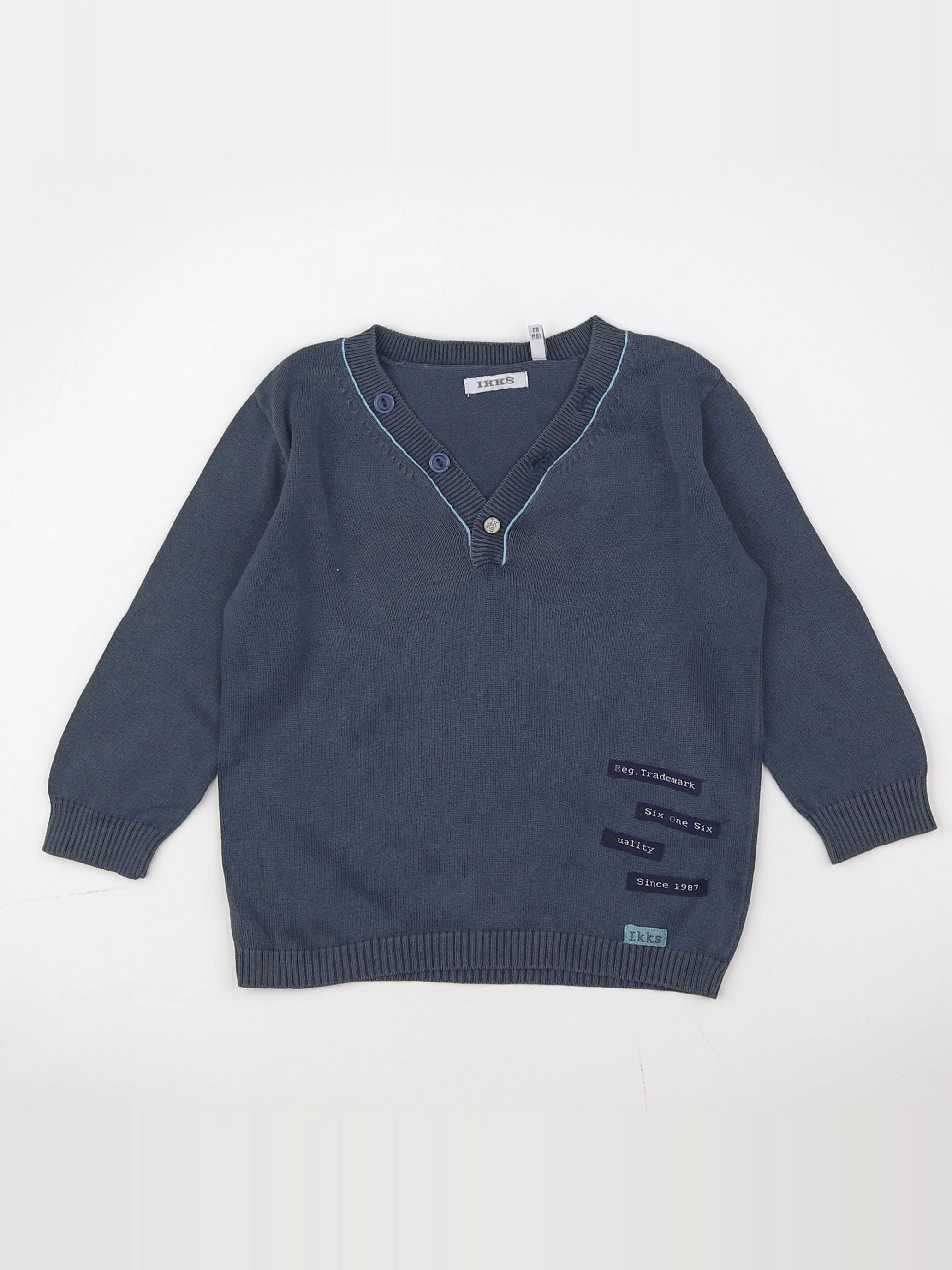 IKKS - pull bleu - 18 mois