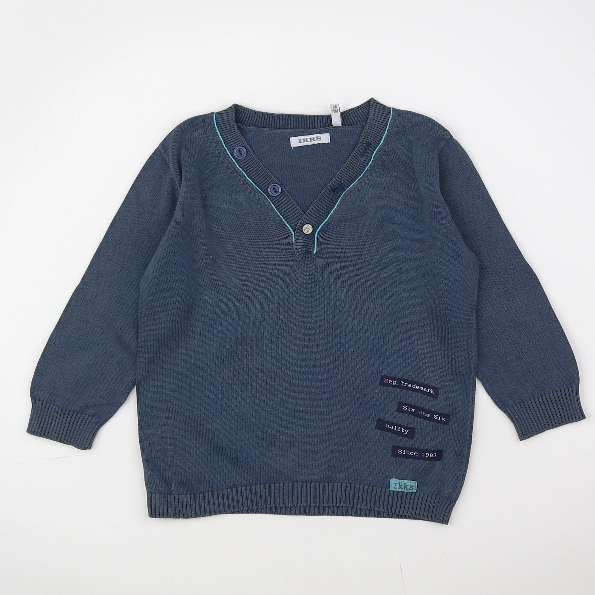 IKKS - pull bleu - 18 mois