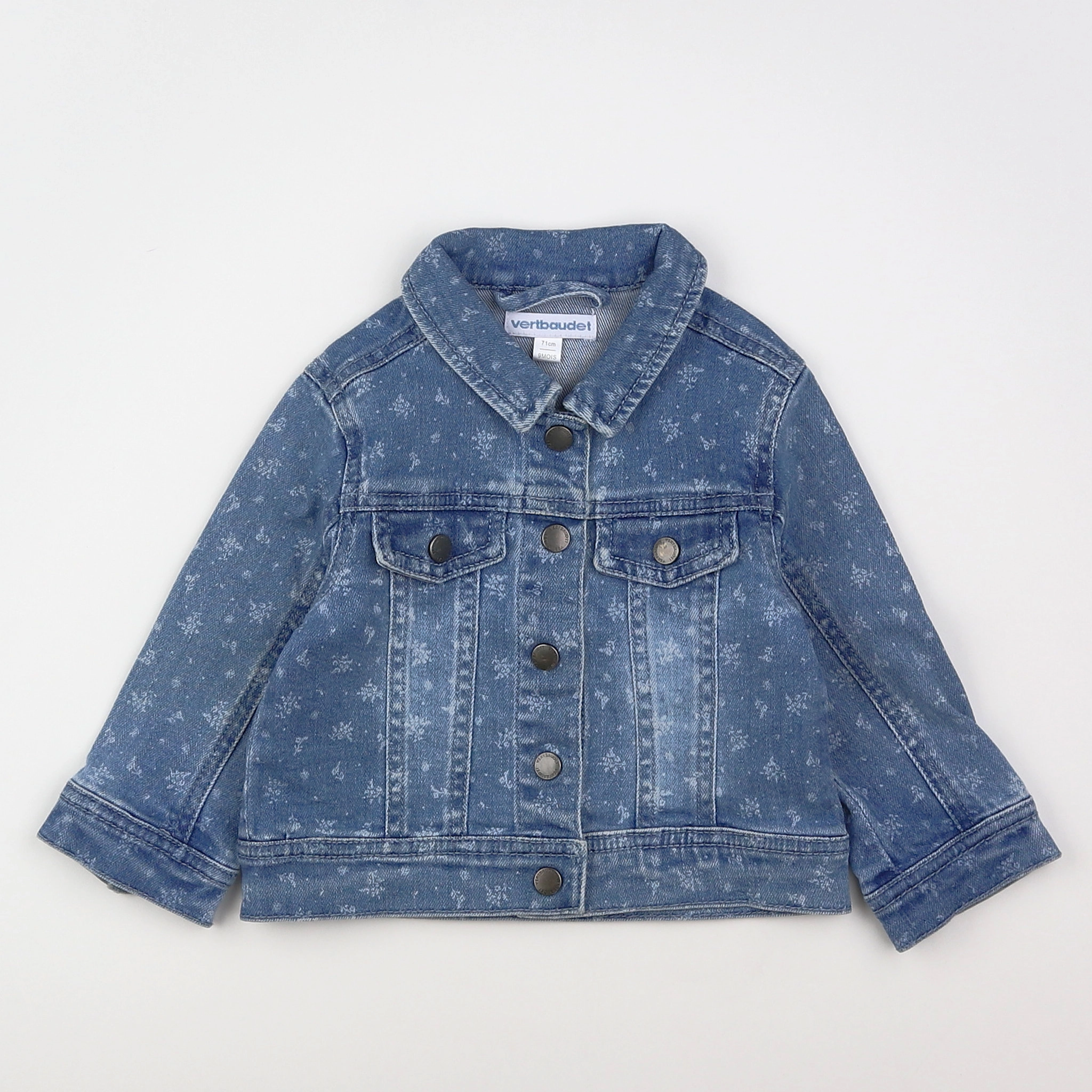 Vertbaudet - veste bleu - 9 mois